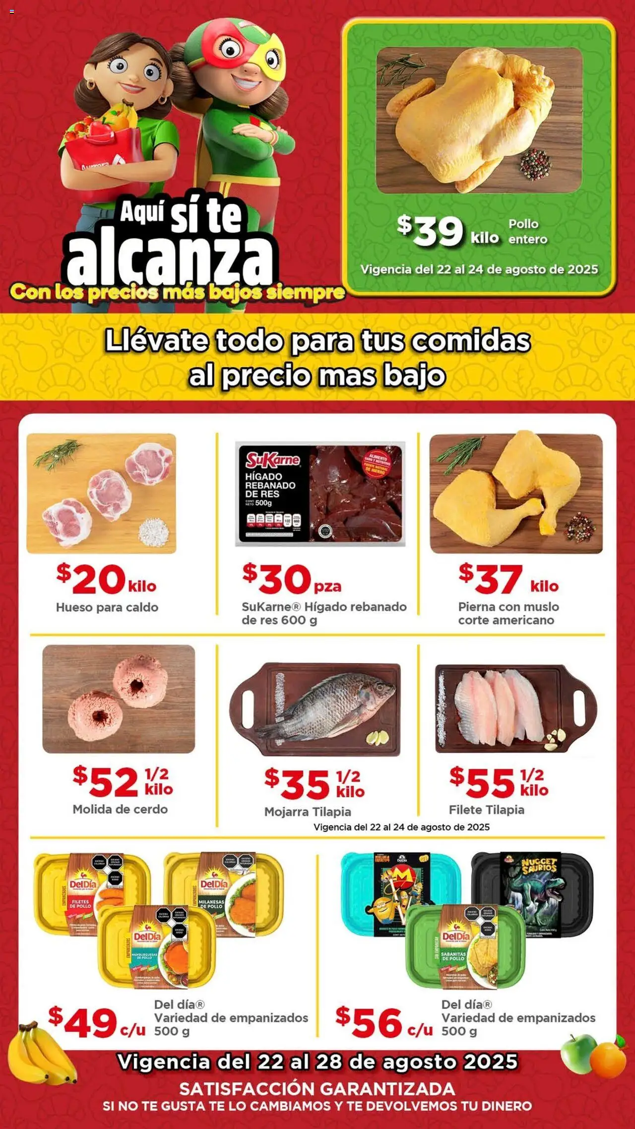Folleto Precio más Bajo Bodega Aurrerá y sus promociones válidas desde el 22/08/2025 - Número de página 1
