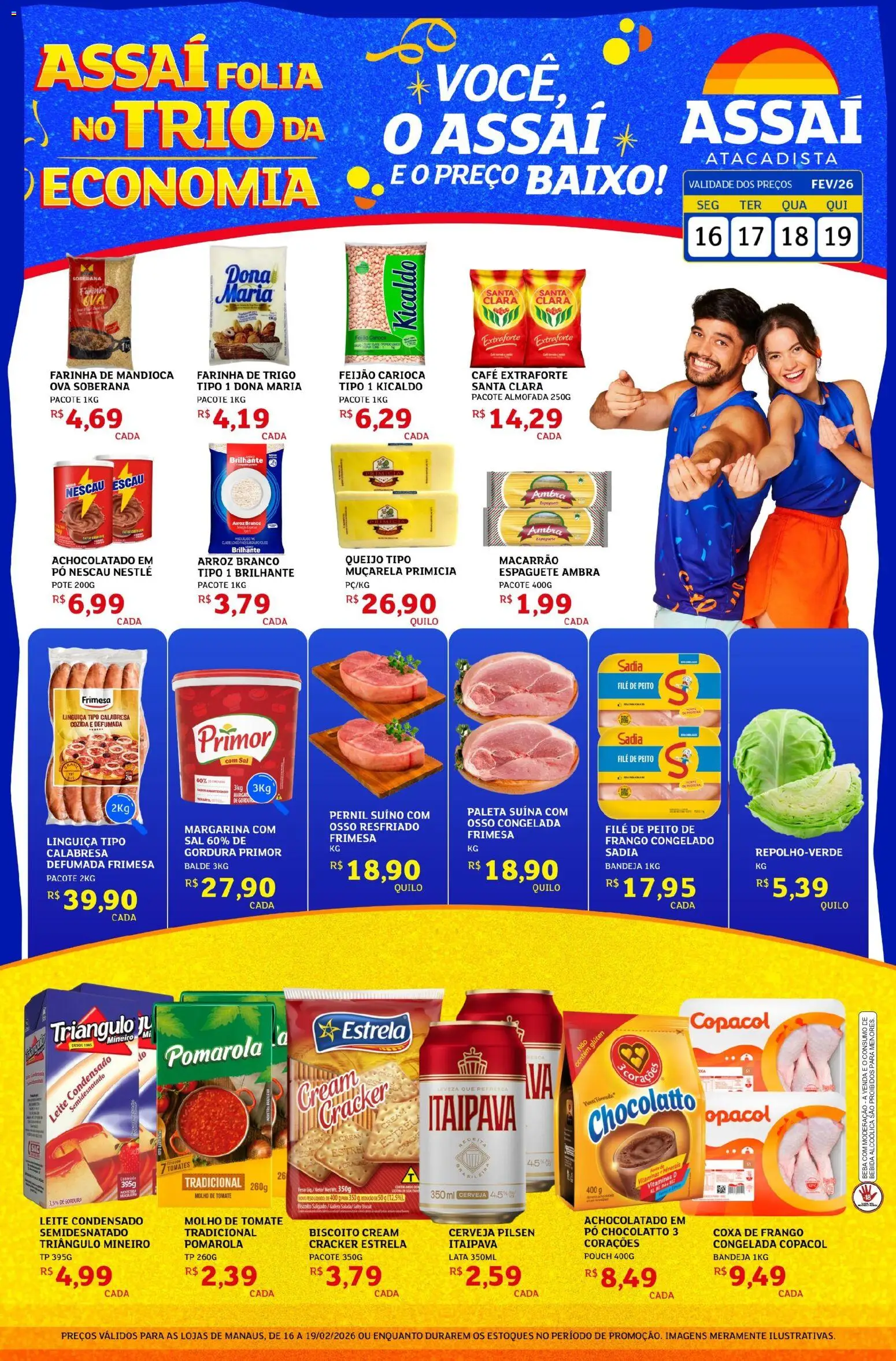 Pré-Visualização do folheto "Encarte - AM" da loja Assaí Atacadista válido a partir de 16/02/2026