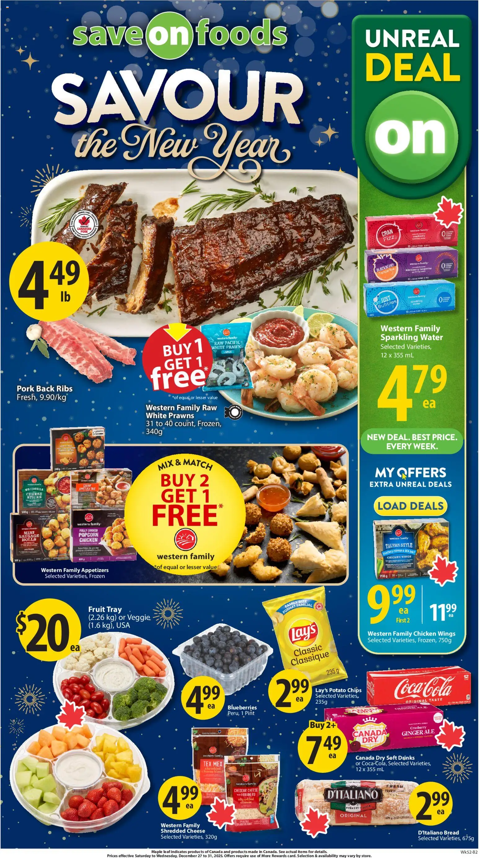 Preview of leaflet Weekly flyer / circulaire from shop Save on foods is valid from Dec 27, 2025