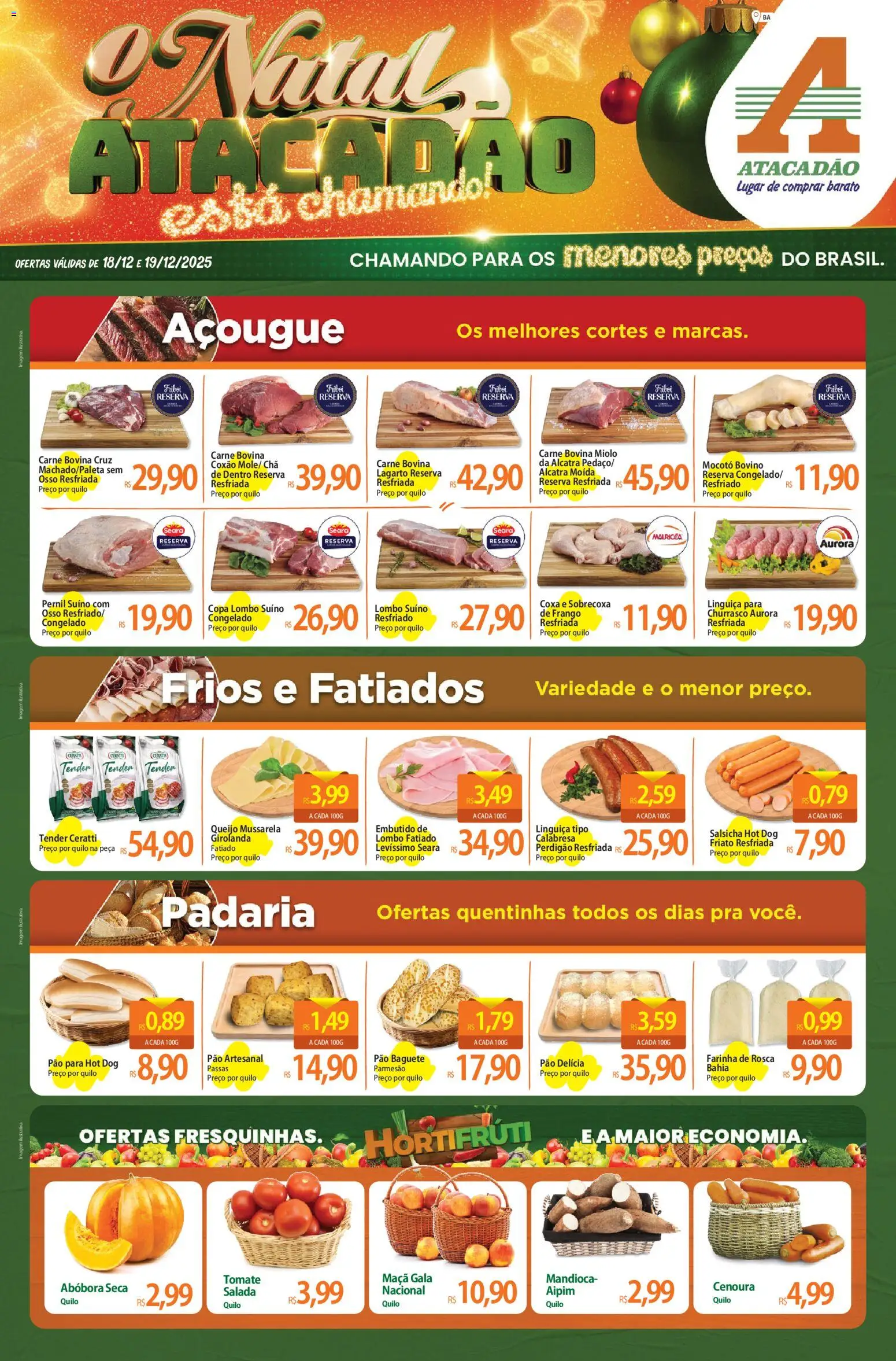 Pré-Visualização do folheto "Ofertas - BA" da loja Atacadão válido a partir de 18/12/2025