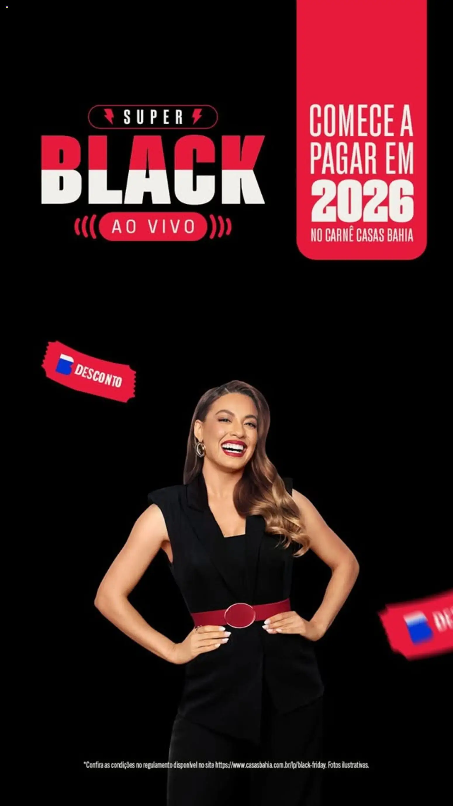 Pré-Visualização do folheto "Black Friday" da loja Casas Bahia válido a partir de 31/10/2025