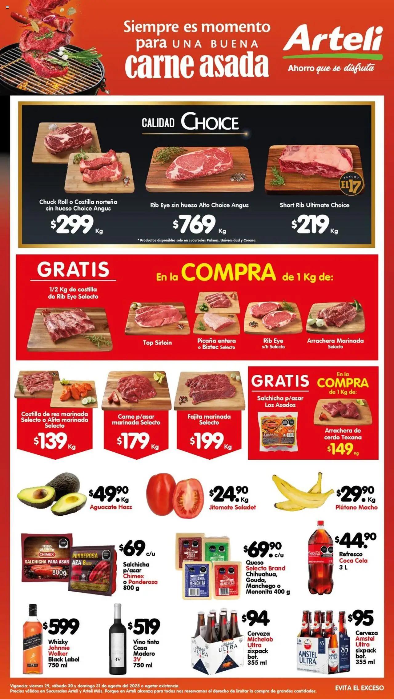 Folleto Arteli Carnes & Cortes Arteli y sus promociones válidas desde el 29/08/2025 - Número de página 1