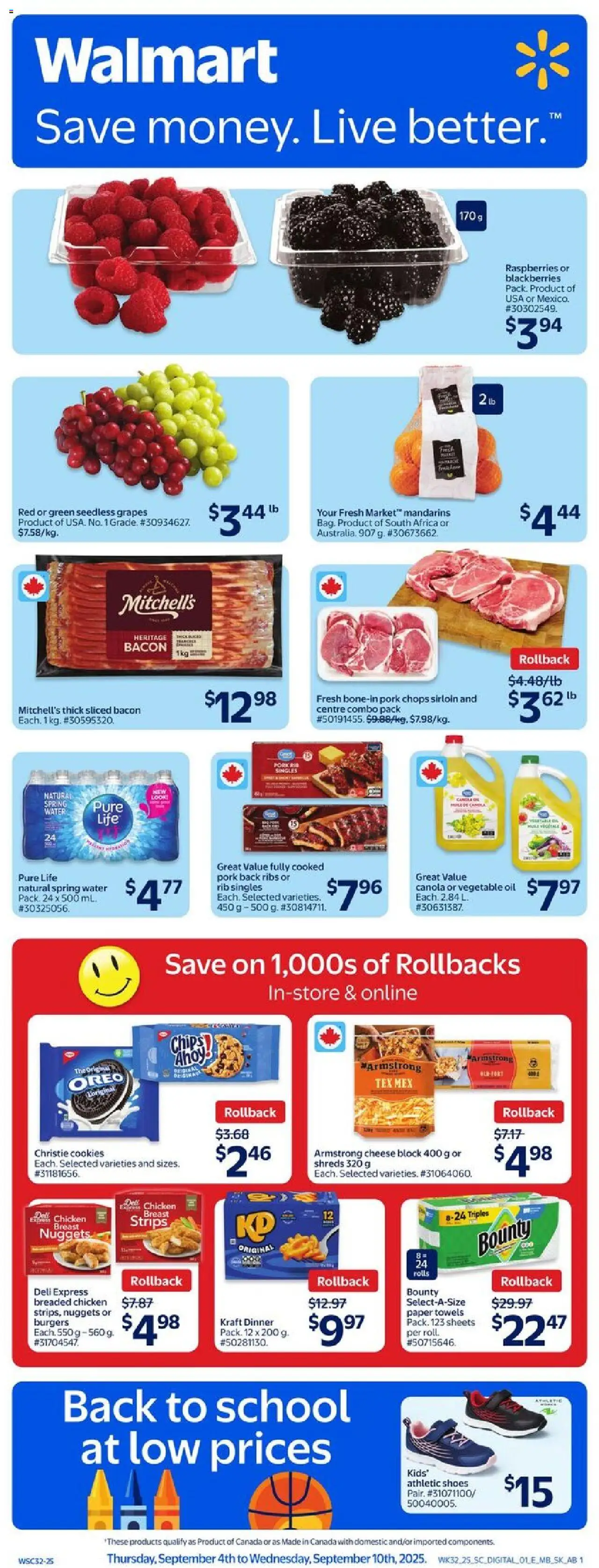 Walmart flyer valid from Sep 04, 2025 - page number 1