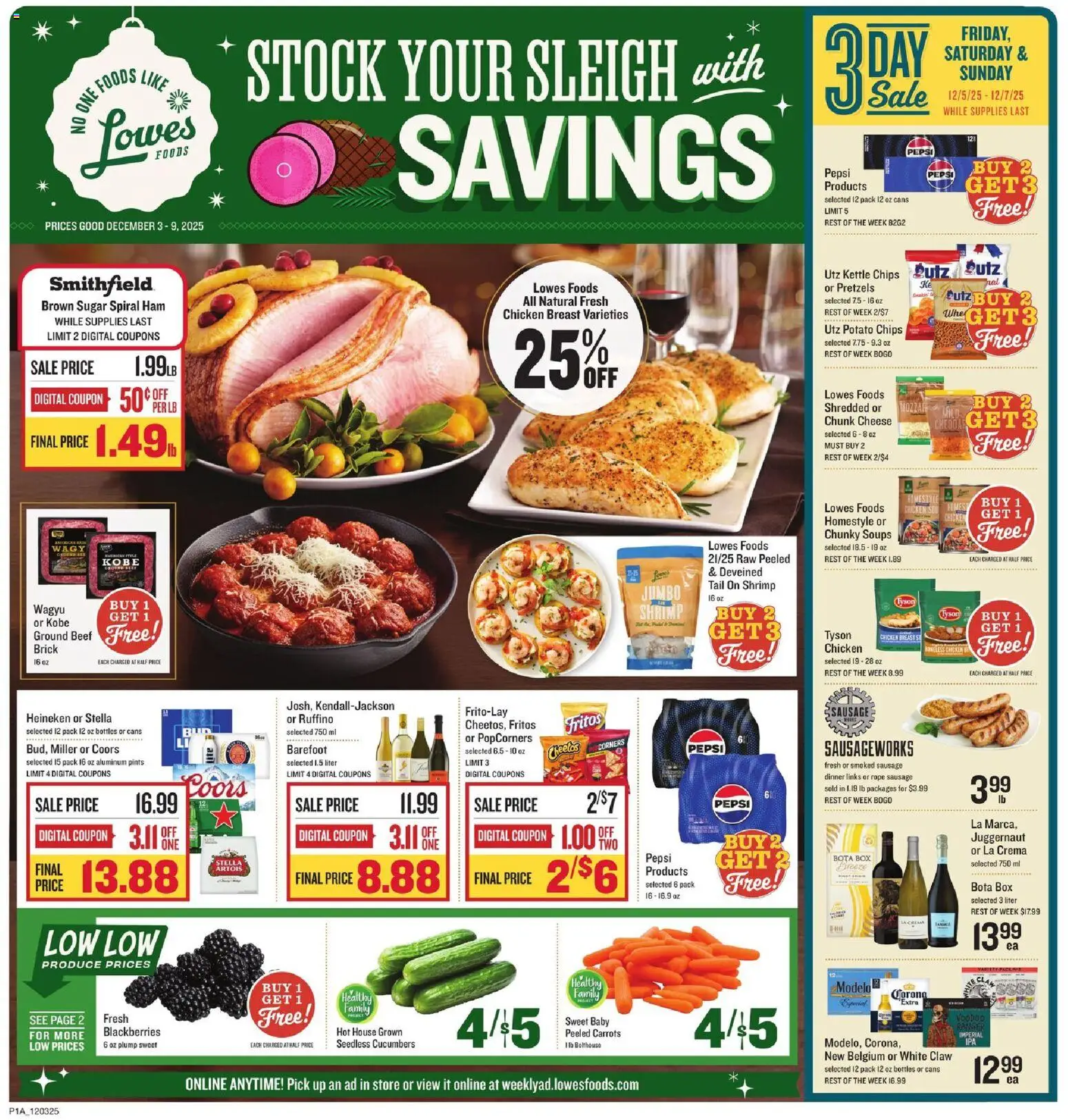 Ad Preview of Lowes Foods Weekly Ad from 12/03/2025