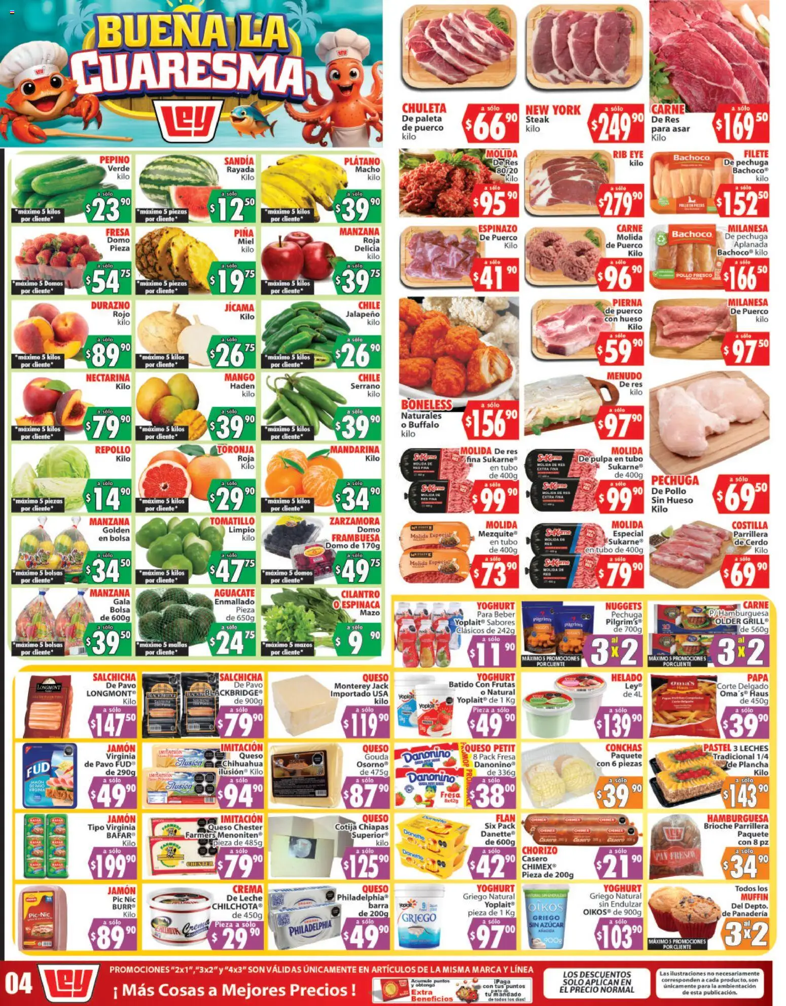 Vista previa las ofertas de la tienda Casa Ley - Casa Ley folleto Autoservicio desde el 28/02/2026 - Azúcar, Chile, Bolsa, Queso, Espinaca, Plancha, Salchicha, Filete