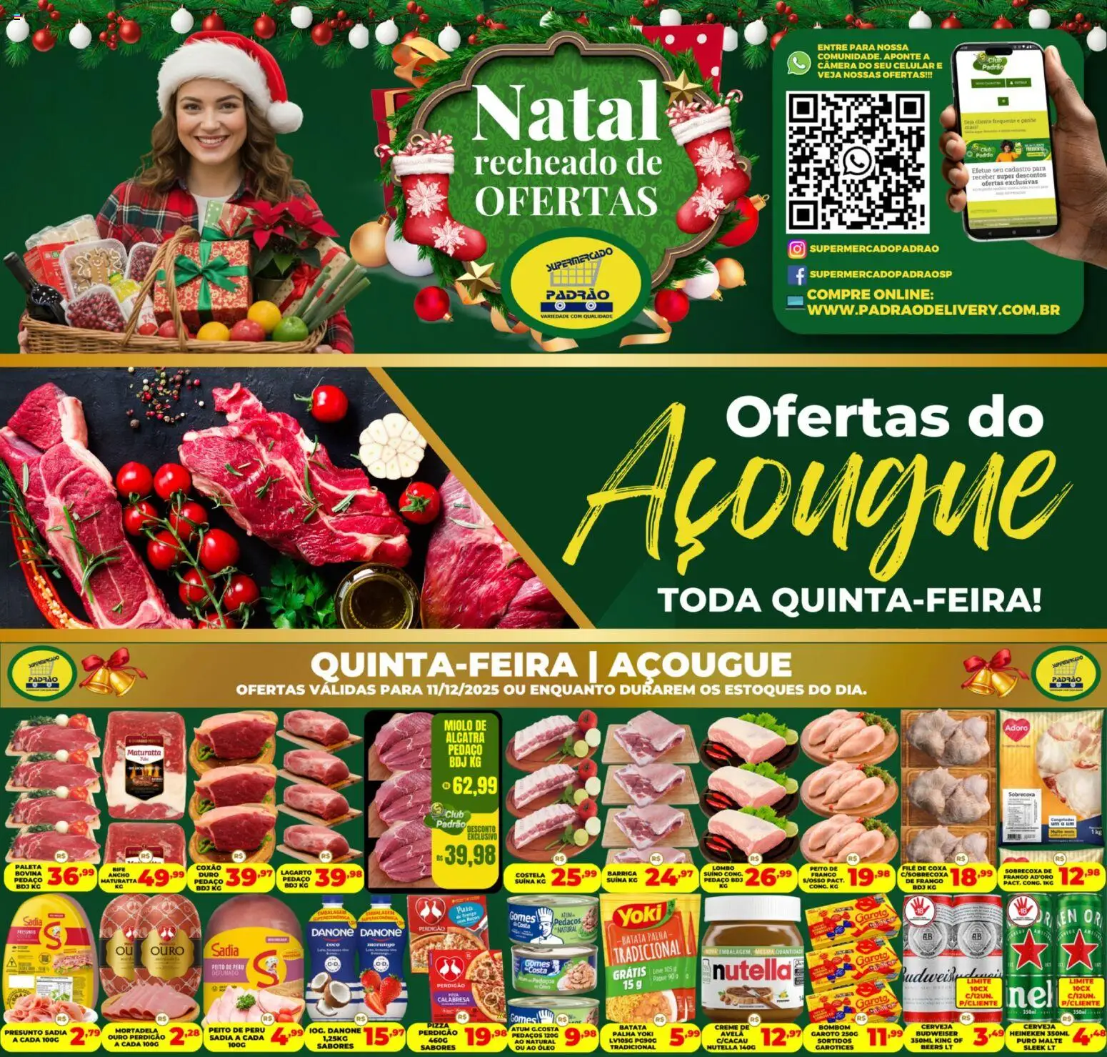 Pré-Visualização do folheto "Ofertas do Açougue" da loja Supermercado Padrão válido a partir de 11/12/2025