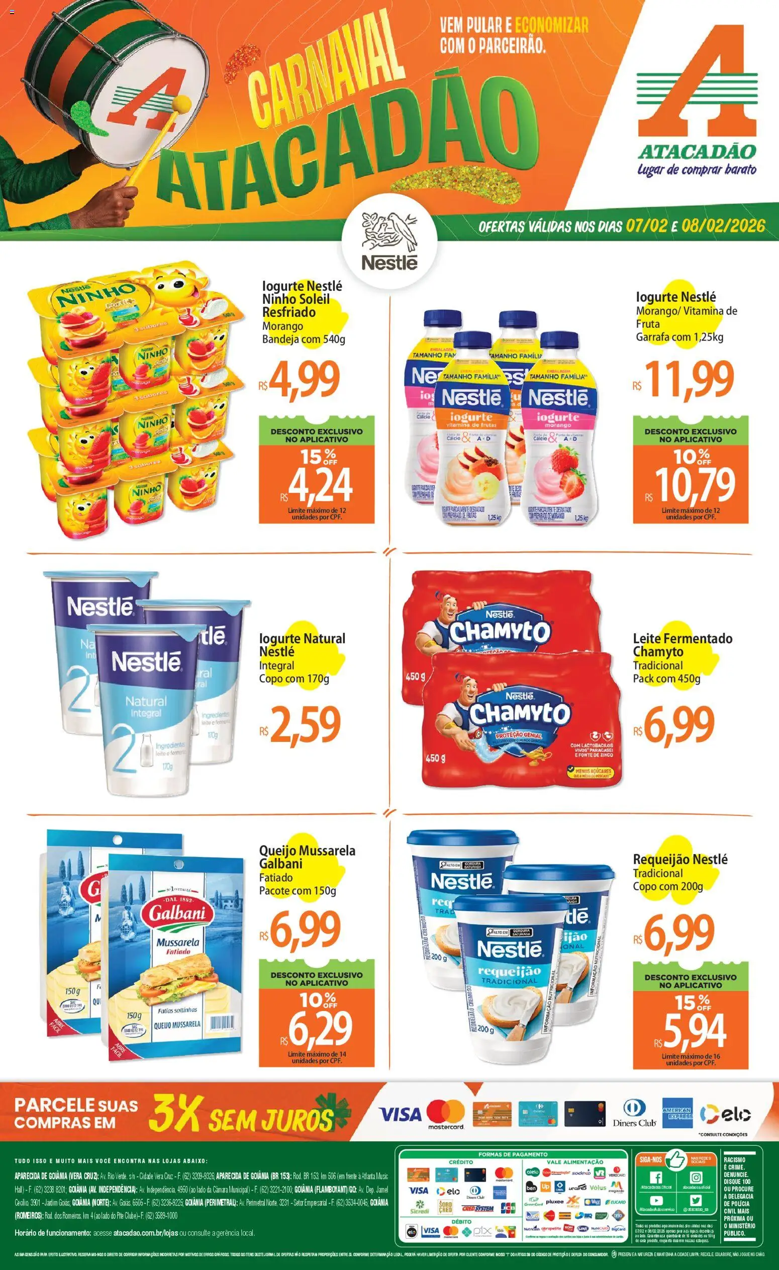 Pré-Visualização do folheto "Ofertas - GO" da loja Atacadão válido a partir de 07/02/2026