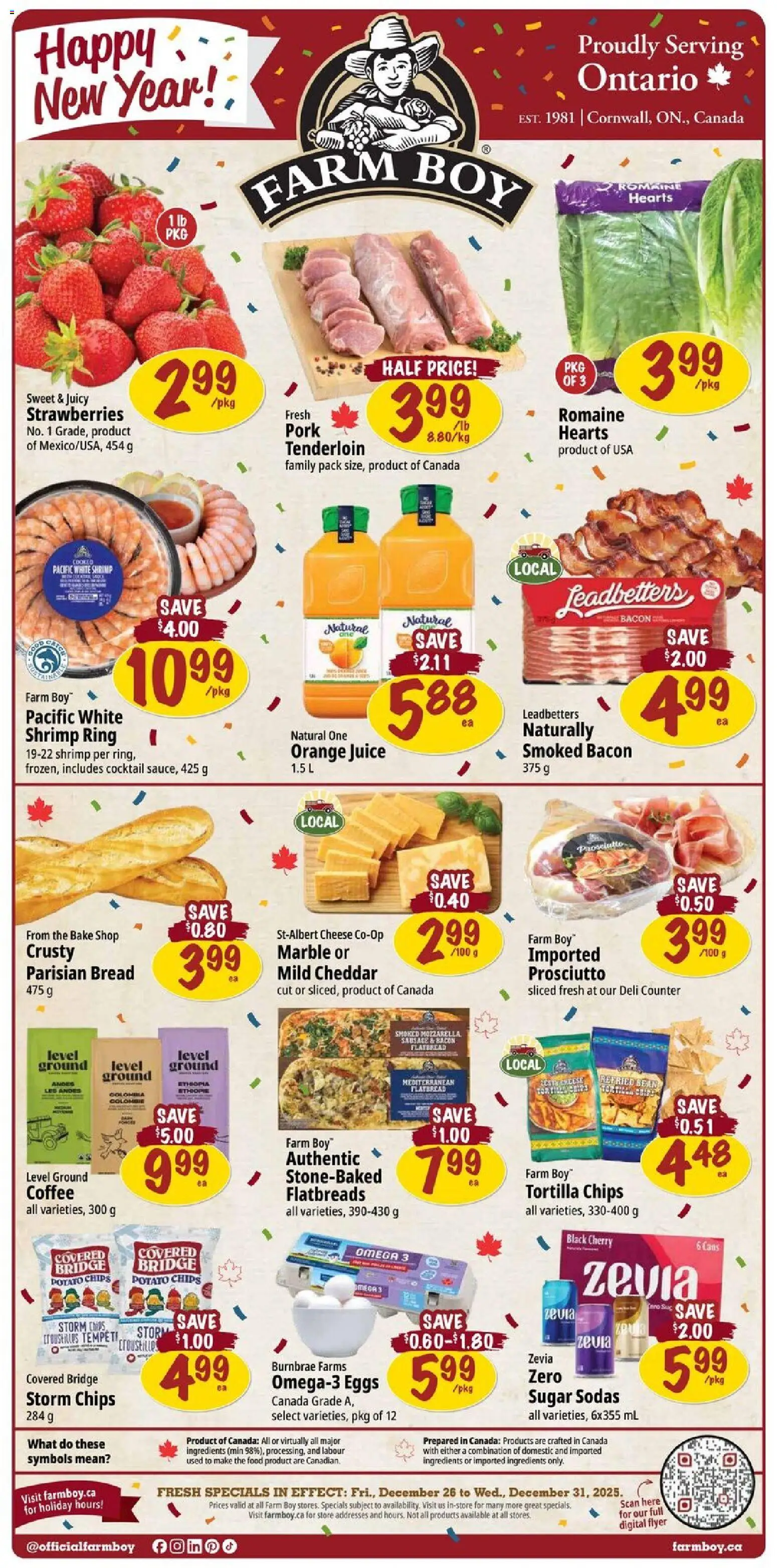 Preview of leaflet Weekly flyer / circulaire from shop Farm Boy is valid from Dec 26, 2025