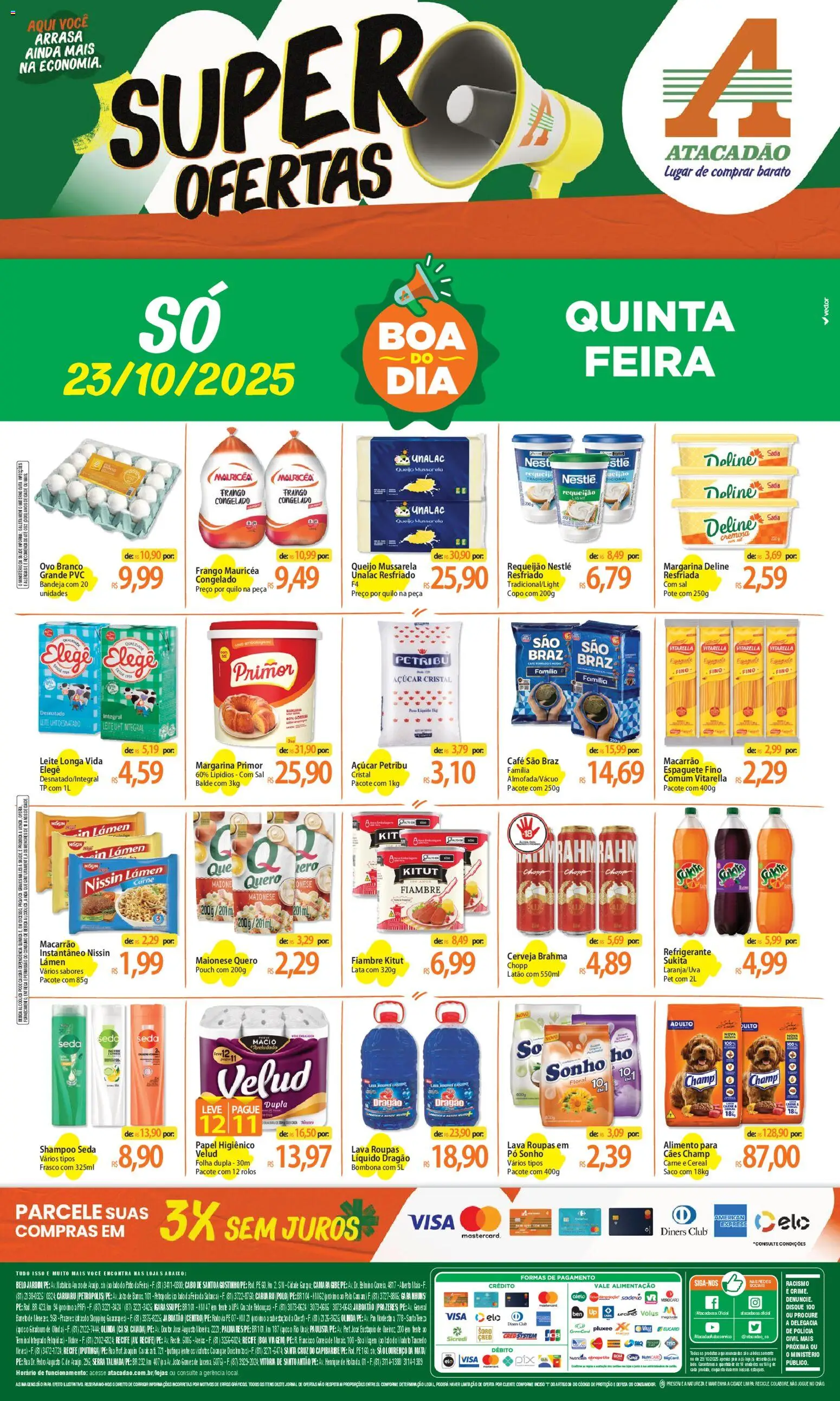 Atacadão folheto "Ofertas - PE" válido a partir de 23/10/2025 - número de página 1