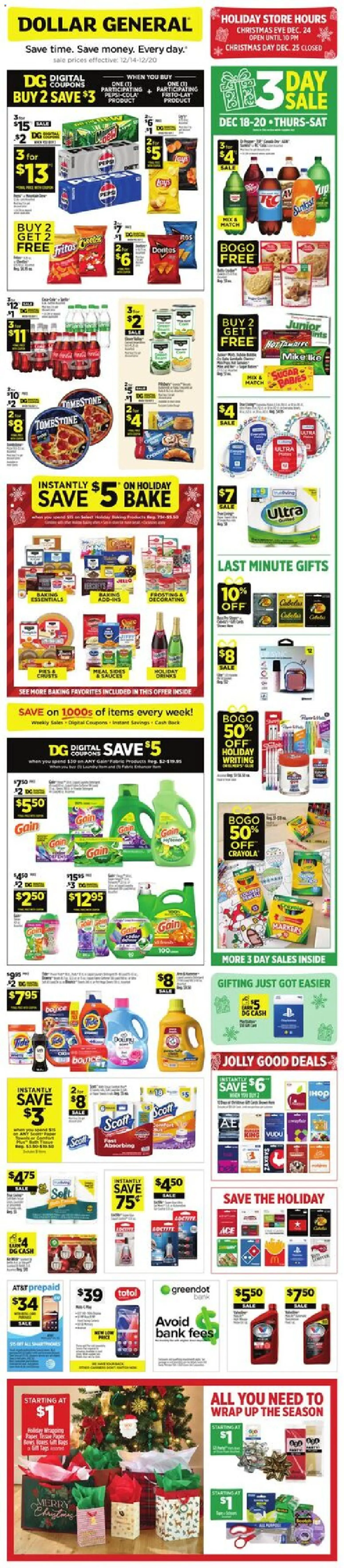 Ad Preview of Dollar General Weekly Ad - TX from 12/14/2025