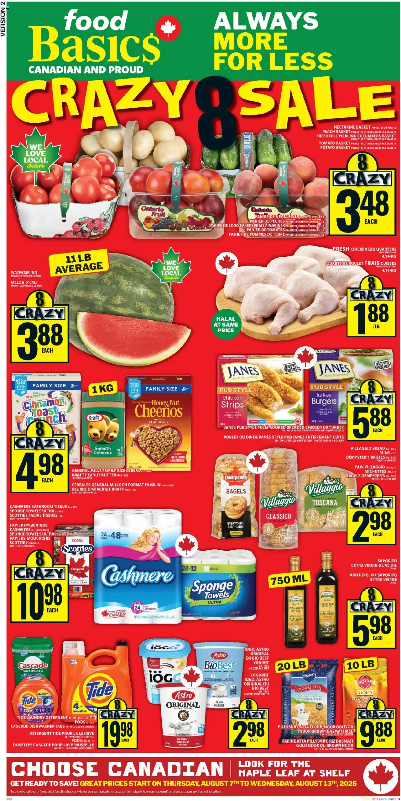 Food Basics flyer valid from Aug 07, 2025 - page number 1