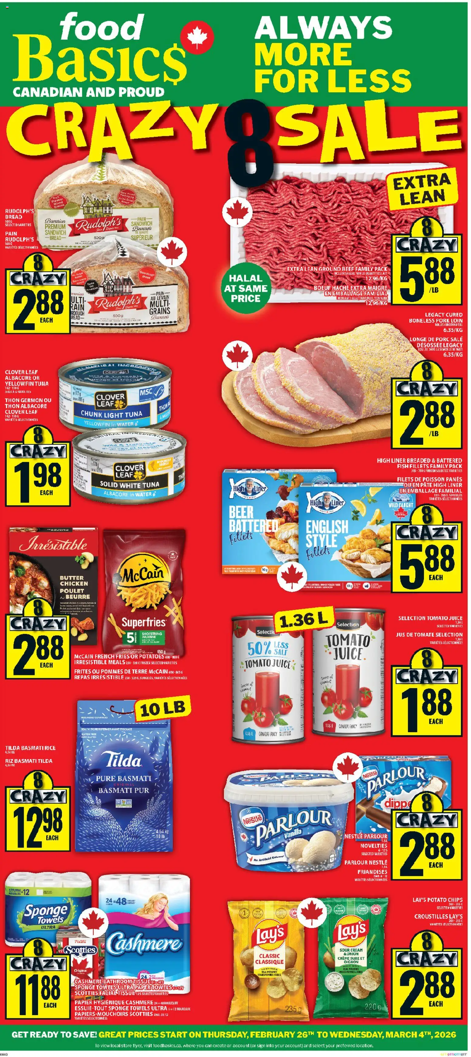 Preview of leaflet Kanata from shop Food Basics is valid from Feb 26, 2026