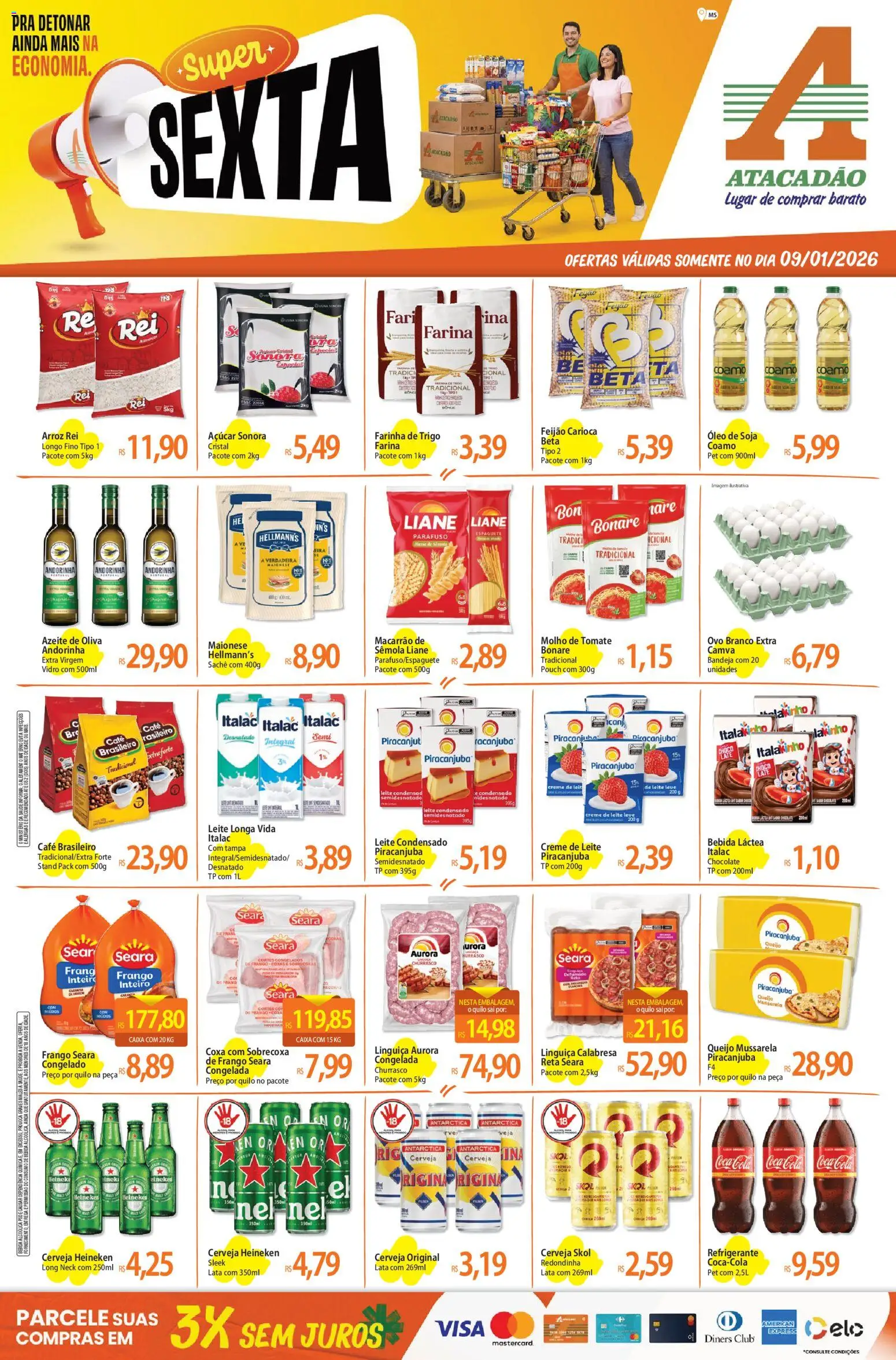 Pré-Visualização do folheto "Ofertas - MS" da loja Atacadão válido a partir de 09/01/2026