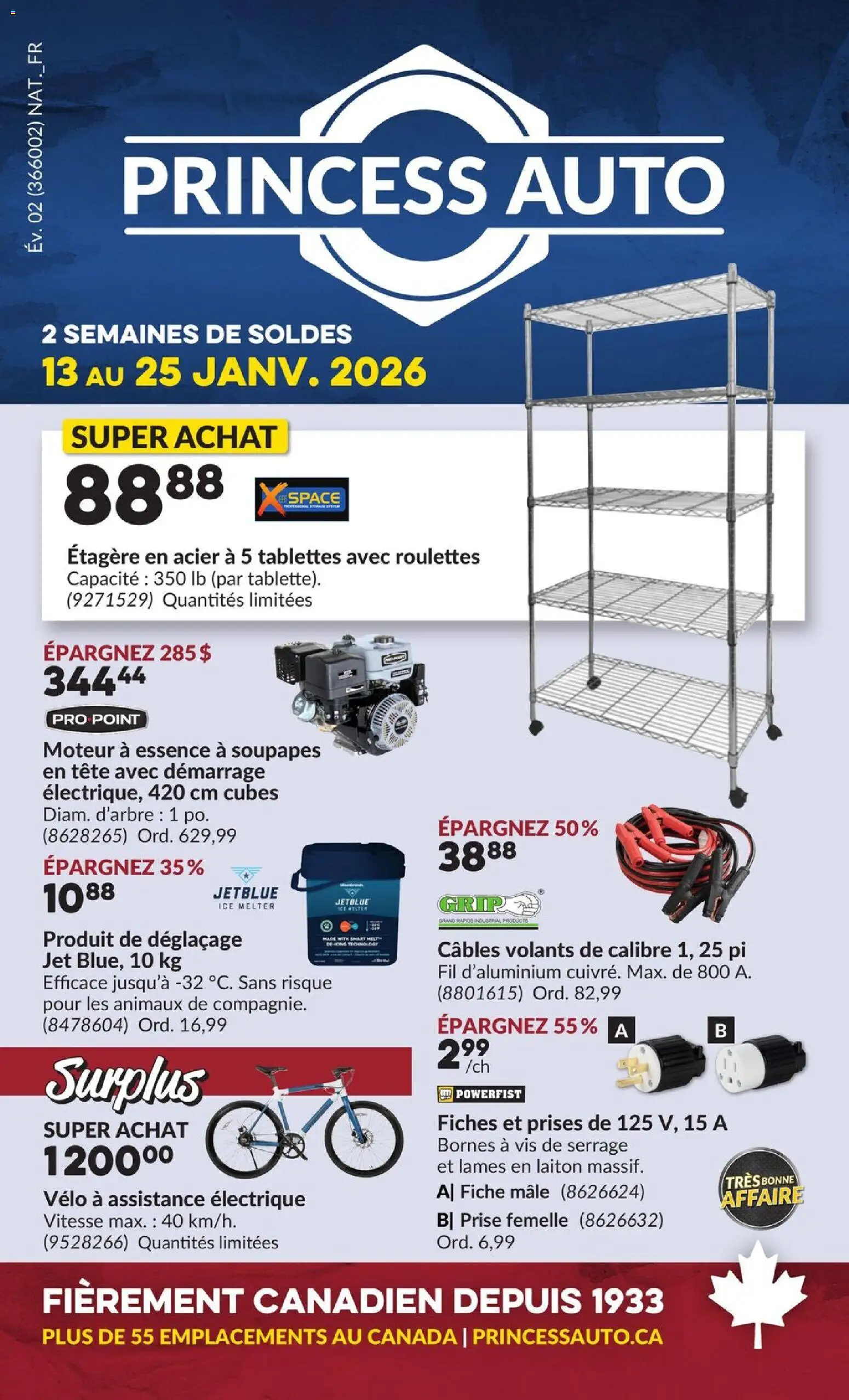 Preview of leaflet 2 Semaines de Soldes ! from shop Princess Auto is valid from Jan 13, 2026