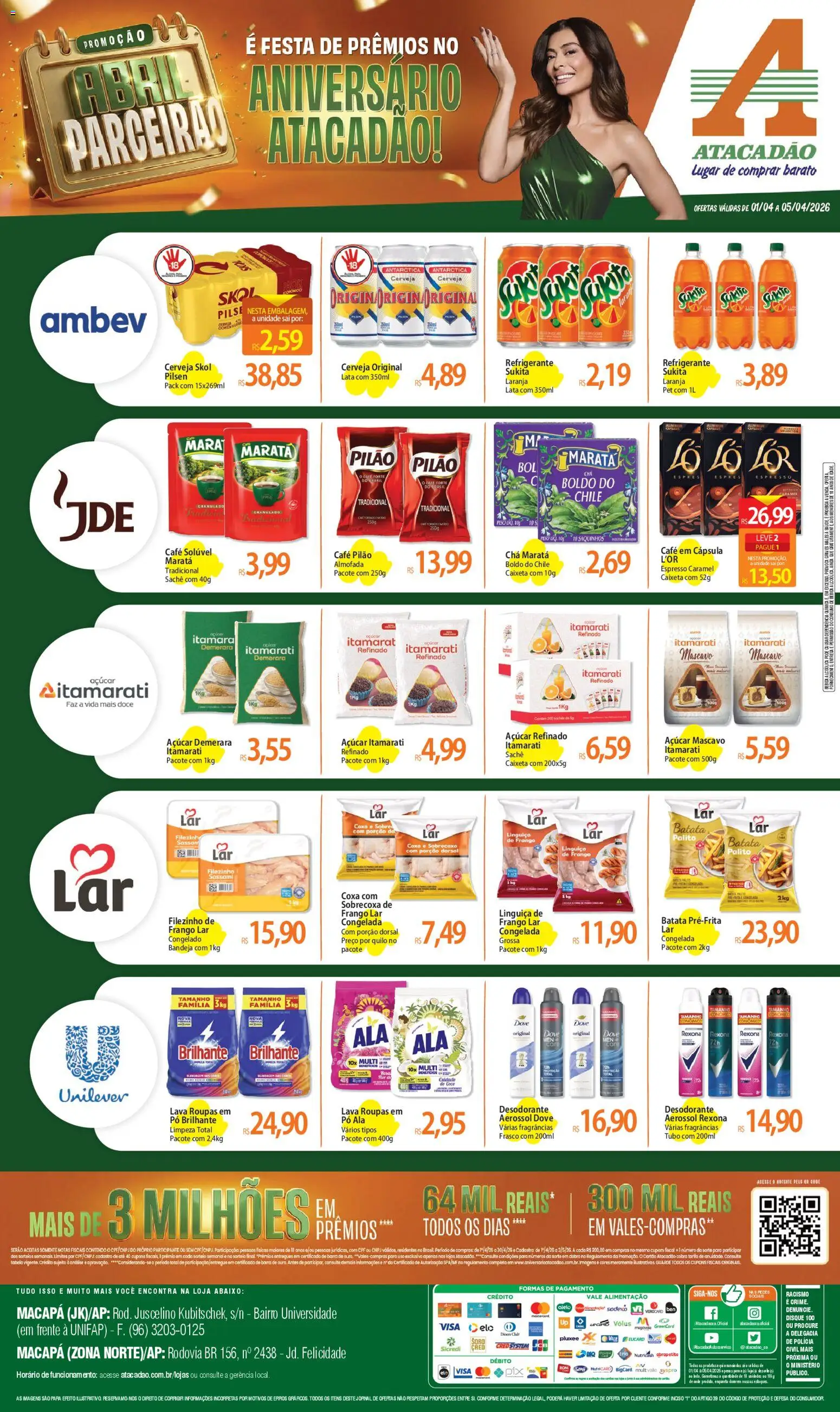 Pré-Visualização do folheto "Atacadão ofertas - AP" da loja Atacadão válido a partir de 01/04/2026