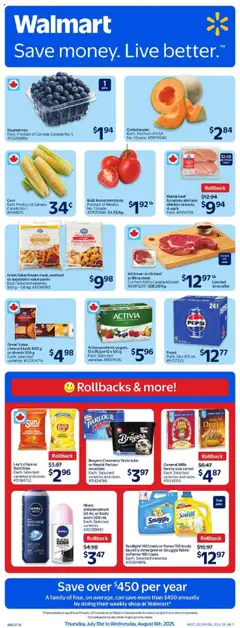 Preview of leaflet Weekly Flyer - AB from shop Walmart is valid from Jul 31, 2025