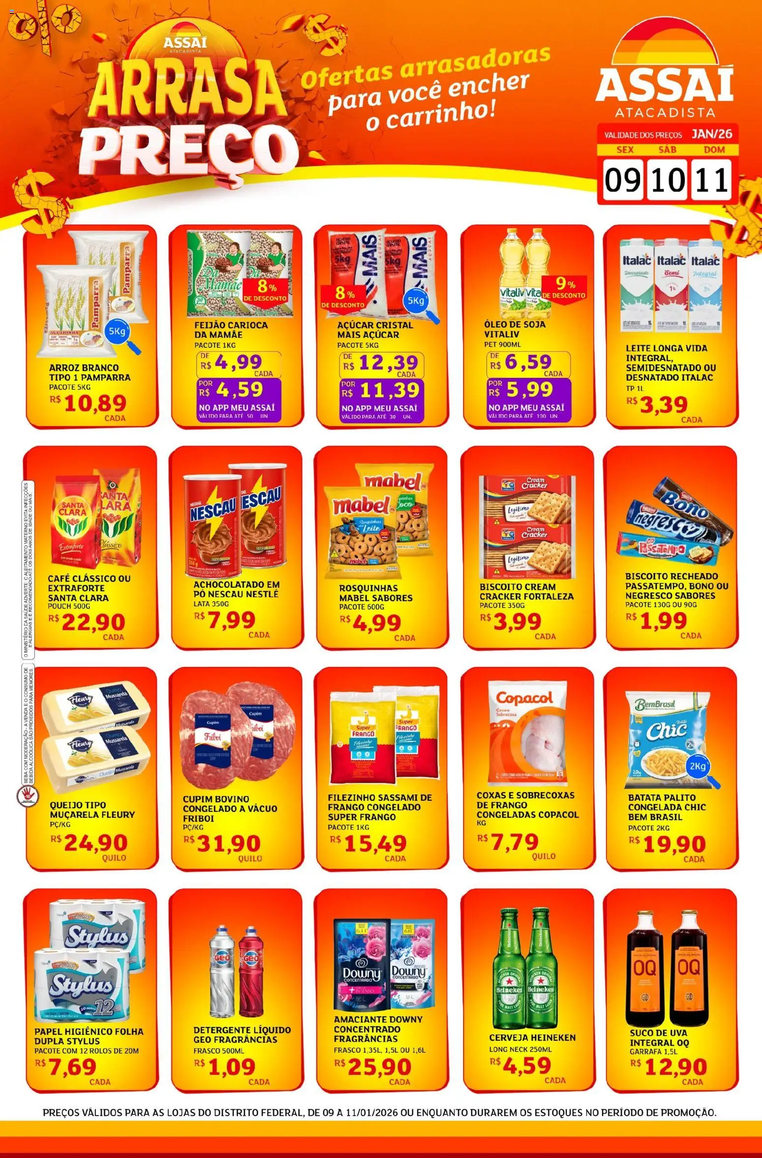 Pré-Visualização do folheto "Encarte - DF" da loja Assaí Atacadista válido a partir de 09/01/2026