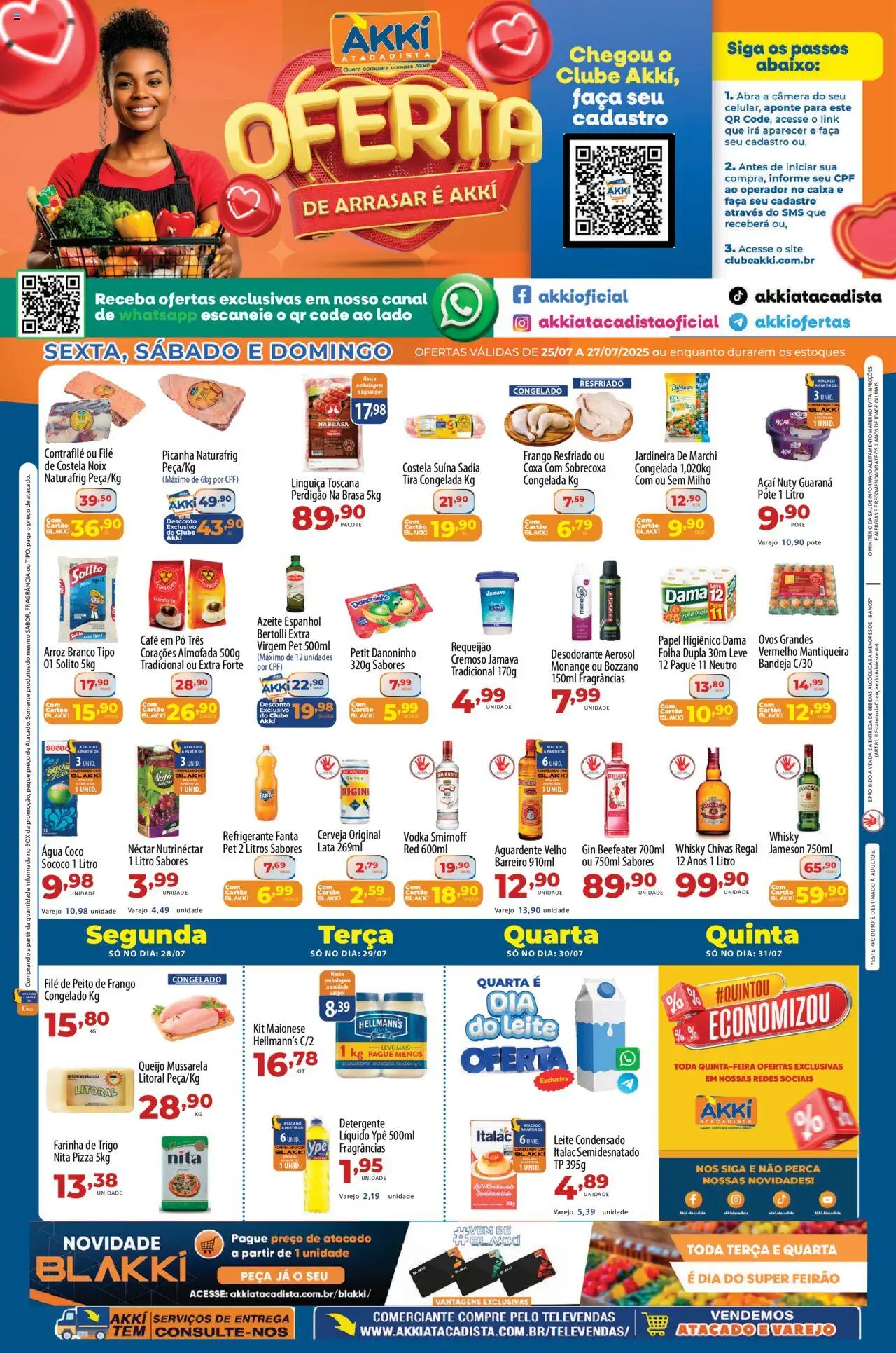 Akki Atacadista folheto "Ofertas da semana" válido a partir de 25/07/2025 - número de página 1