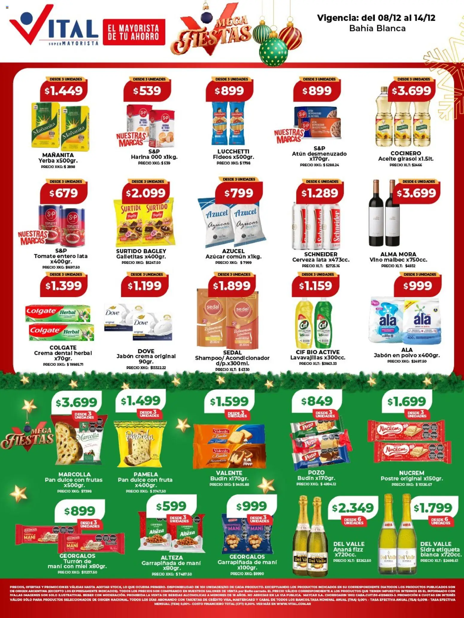 Vista previa del folleto de la tienda Vital válido desde el 08/12/2025 - Miel, Fruta, Bebidas, Yerba, Pan dulce, Fideos, Turrón, Acondicionador