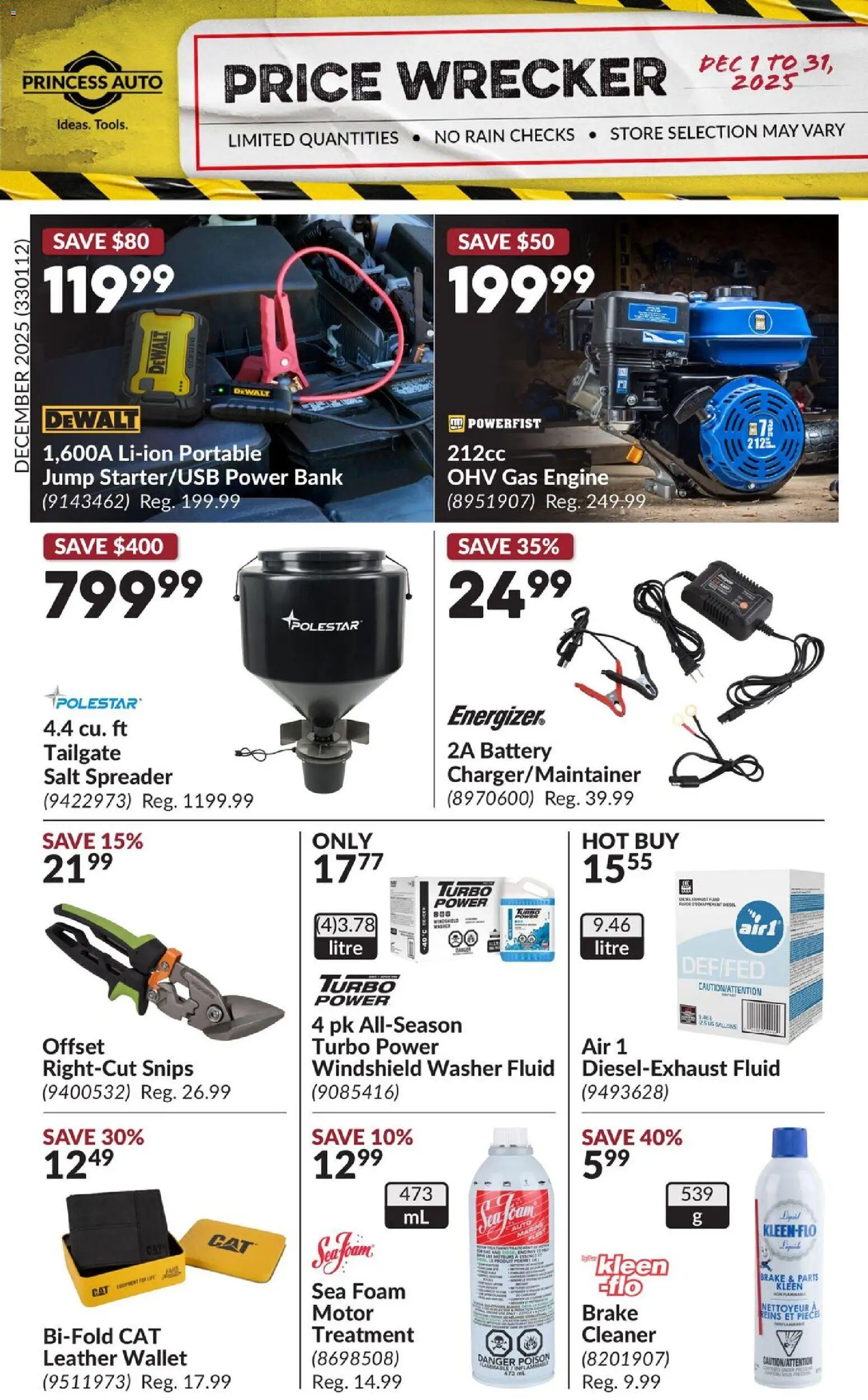 Preview of leaflet Price Wrecker from shop Princess Auto is valid from Dec 01, 2025