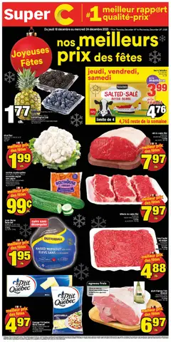 Preview of leaflet Weekly flyer / circulaire from shop Super C is valid from Dec 18, 2025