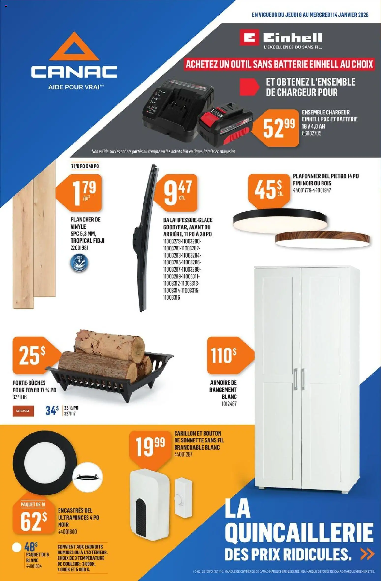 Preview of leaflet Circulaire from shop Canac is valid from Jan 08, 2026