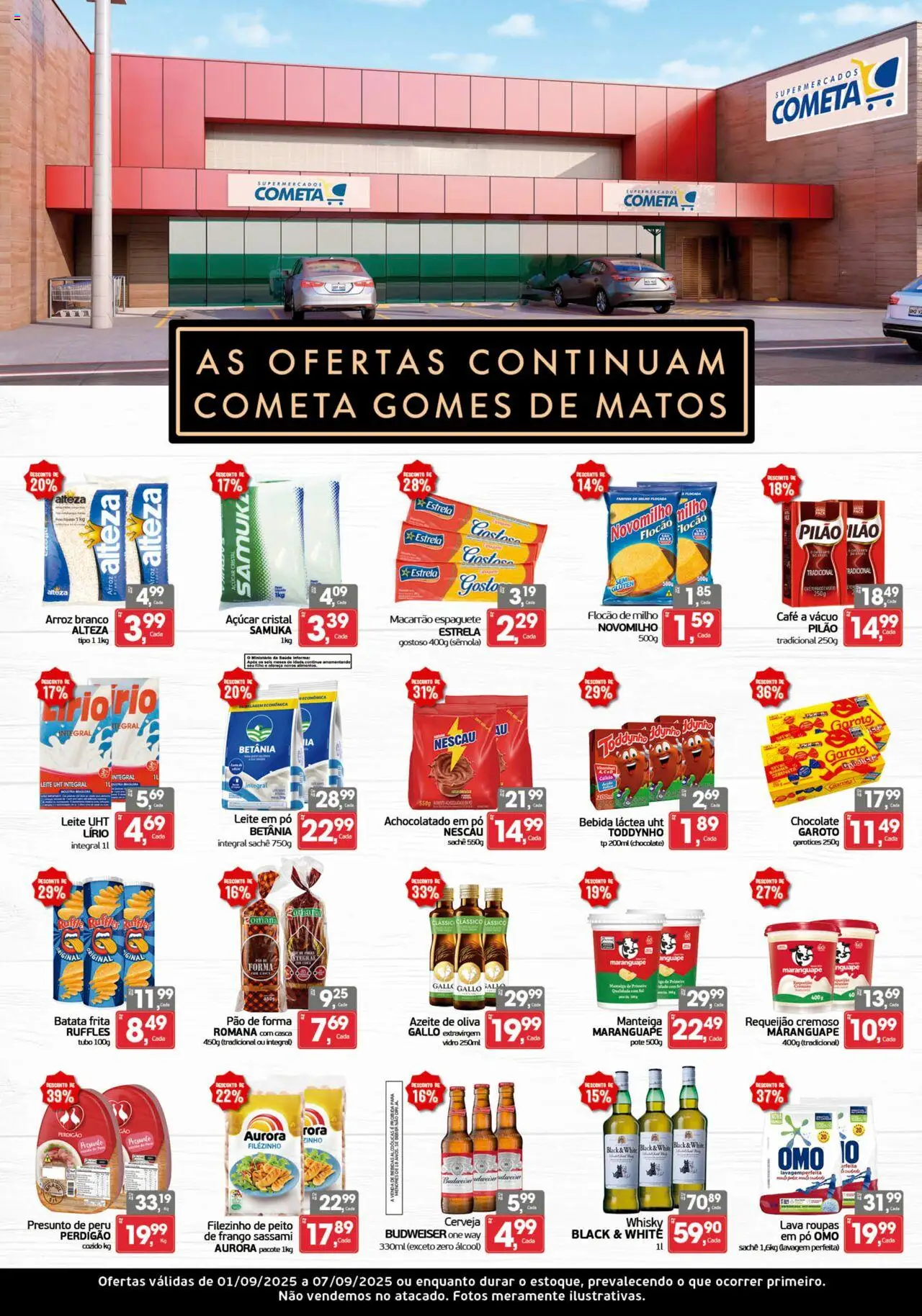 Cometa Supermercados folheto "Ofertas Continuam Cometa Gomes De Matos" válido a partir de 01/09/2025 - número de página 1
