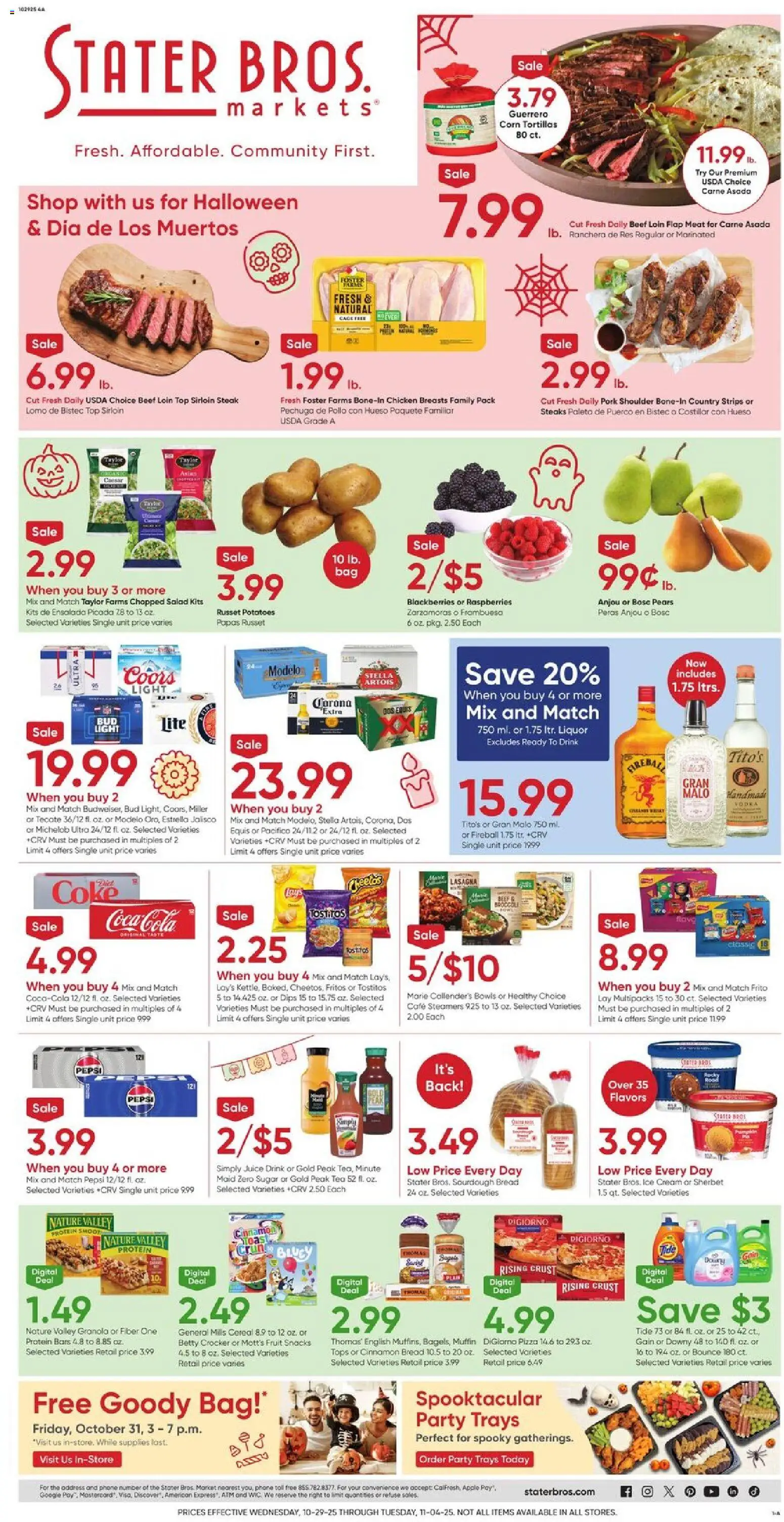 Stater Bros Weekly Ad from 10/29/2025 - Flyer - Page number 1
