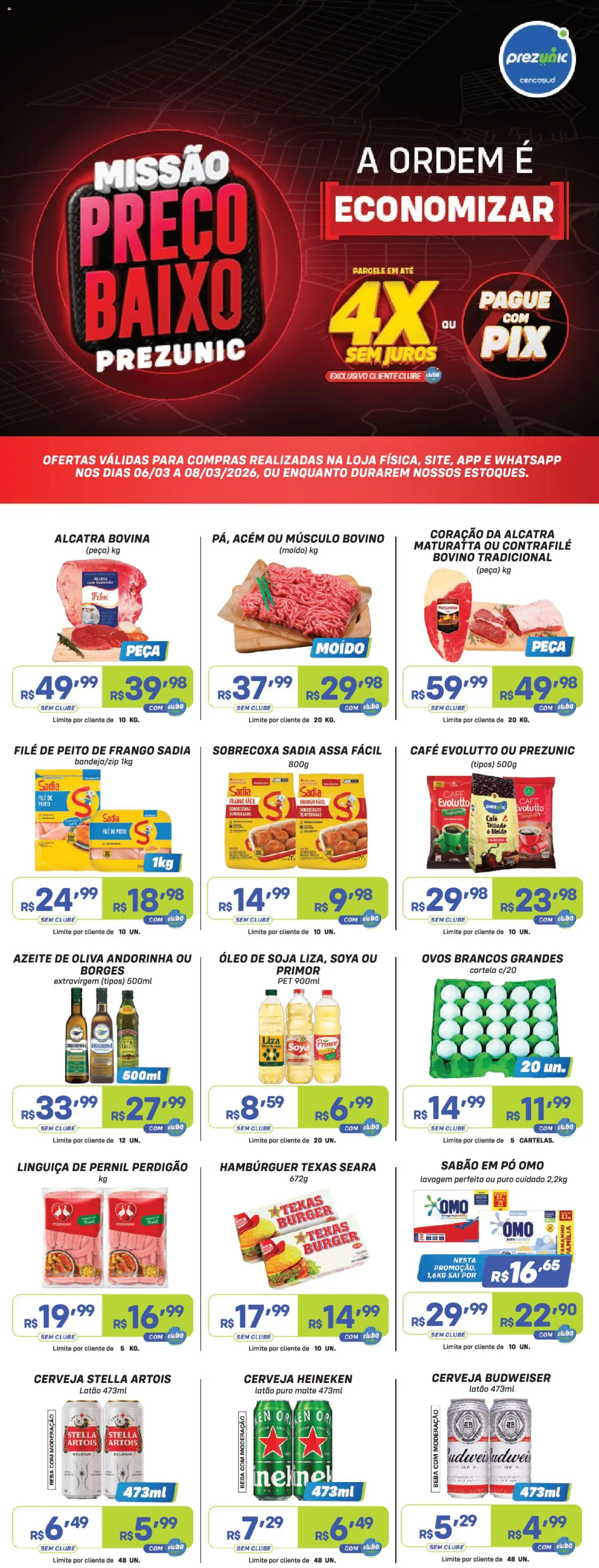 Pré-Visualização do folheto "Prezunic ofertas" da loja Prezunic válido a partir de 06/03/2026