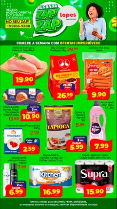 Pré-Visualização do folheto "Ofertas do Dia" da loja Lopes Supermercados válido a partir de 09/02/2026