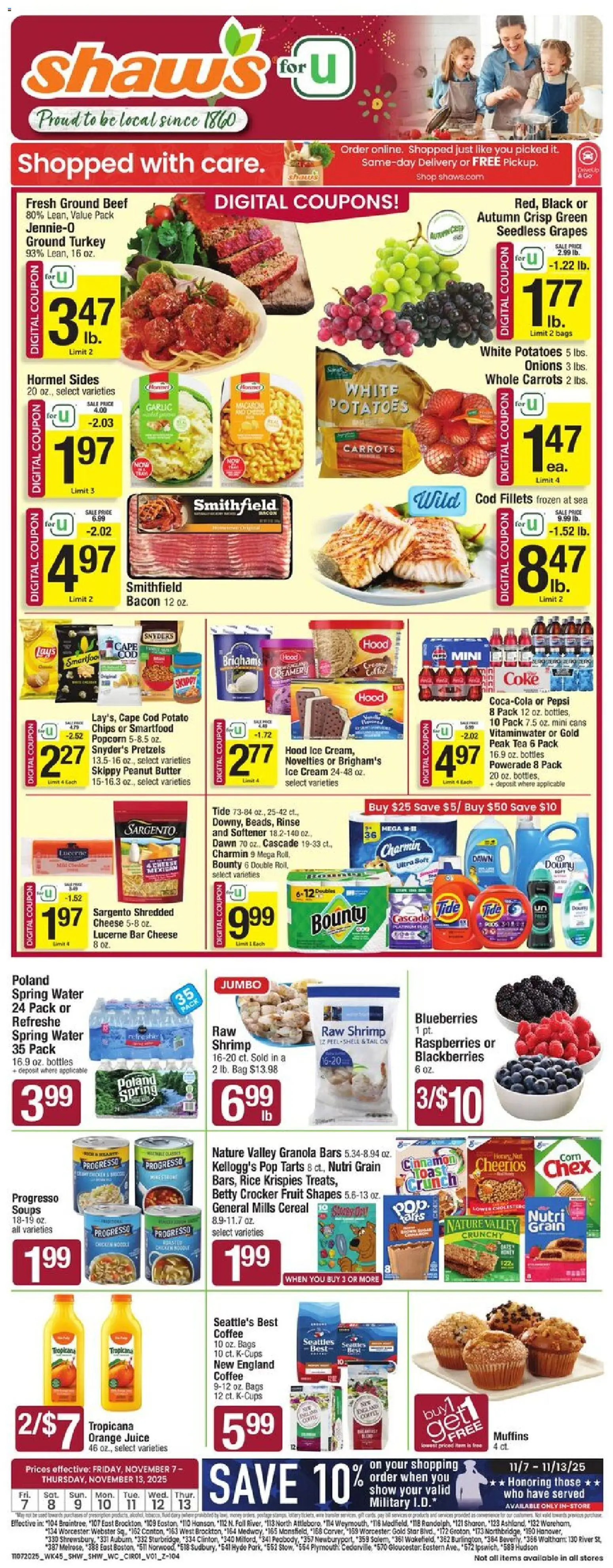 Ad Preview of Shaw's Weekly Ad from 11/07/2025