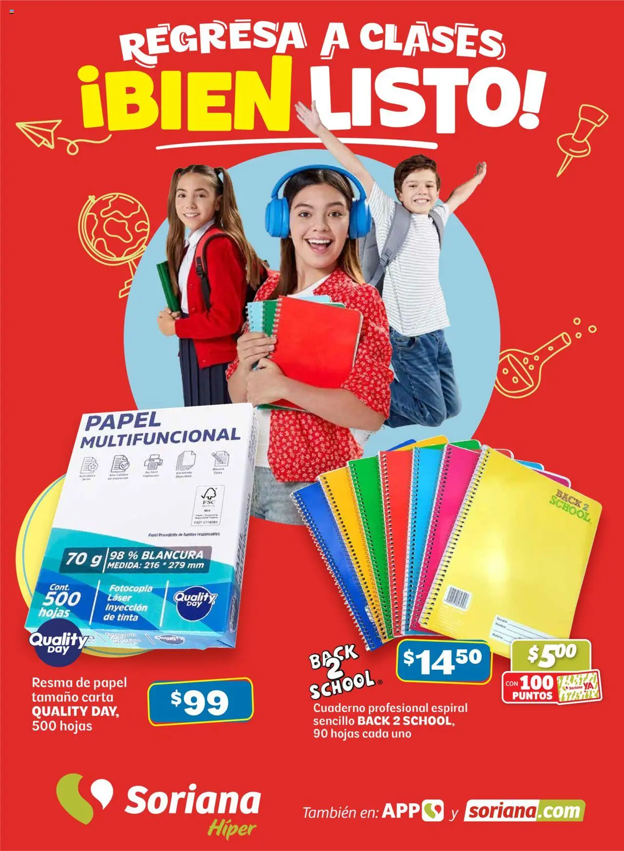 Regresa a clases bien listo Híper Nacional Soriana y sus promociones válidas desde el 14/08/2025 - Número de página 1