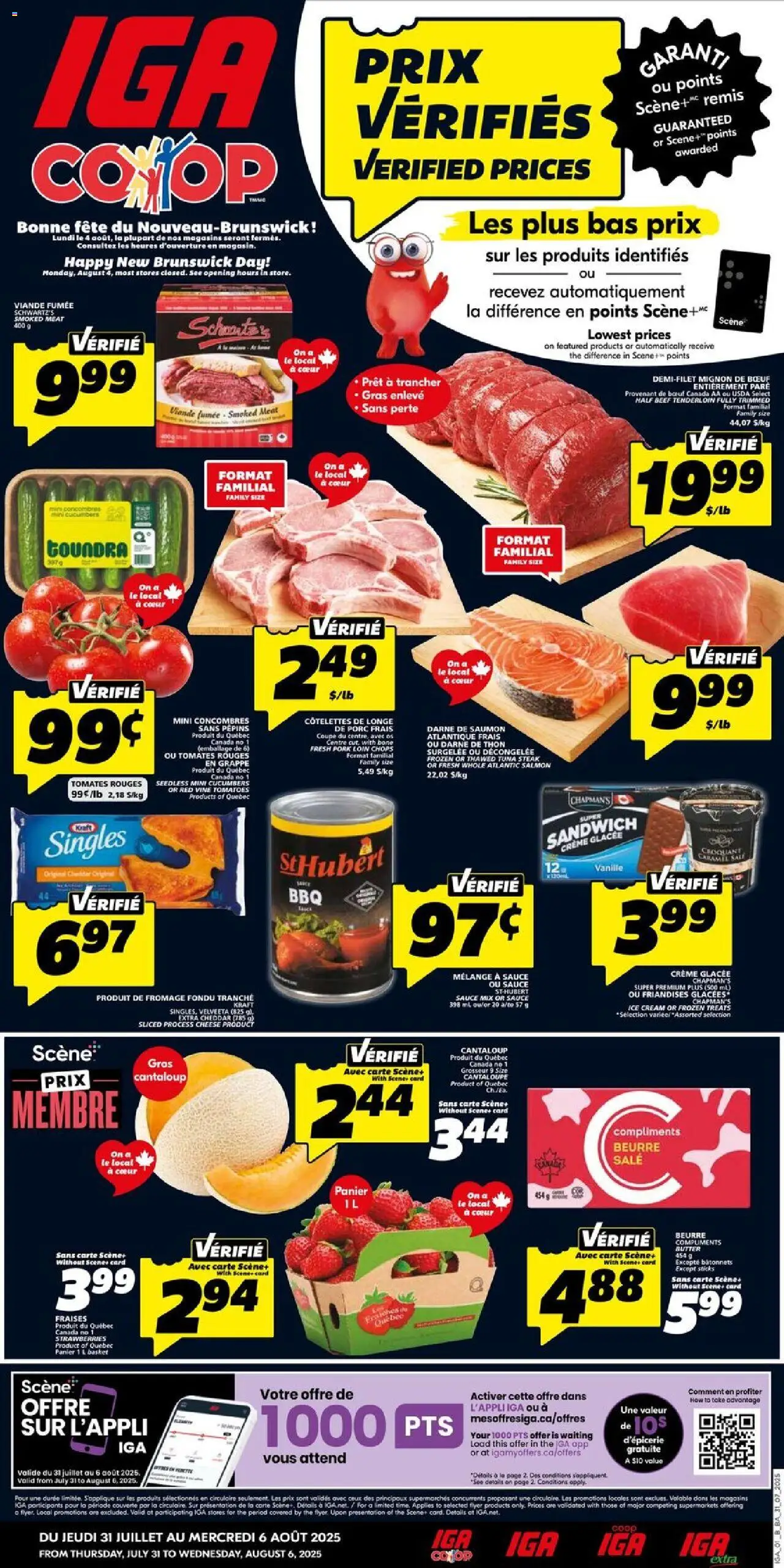 IGA flyer valid from Jul 31, 2025 - page number 1