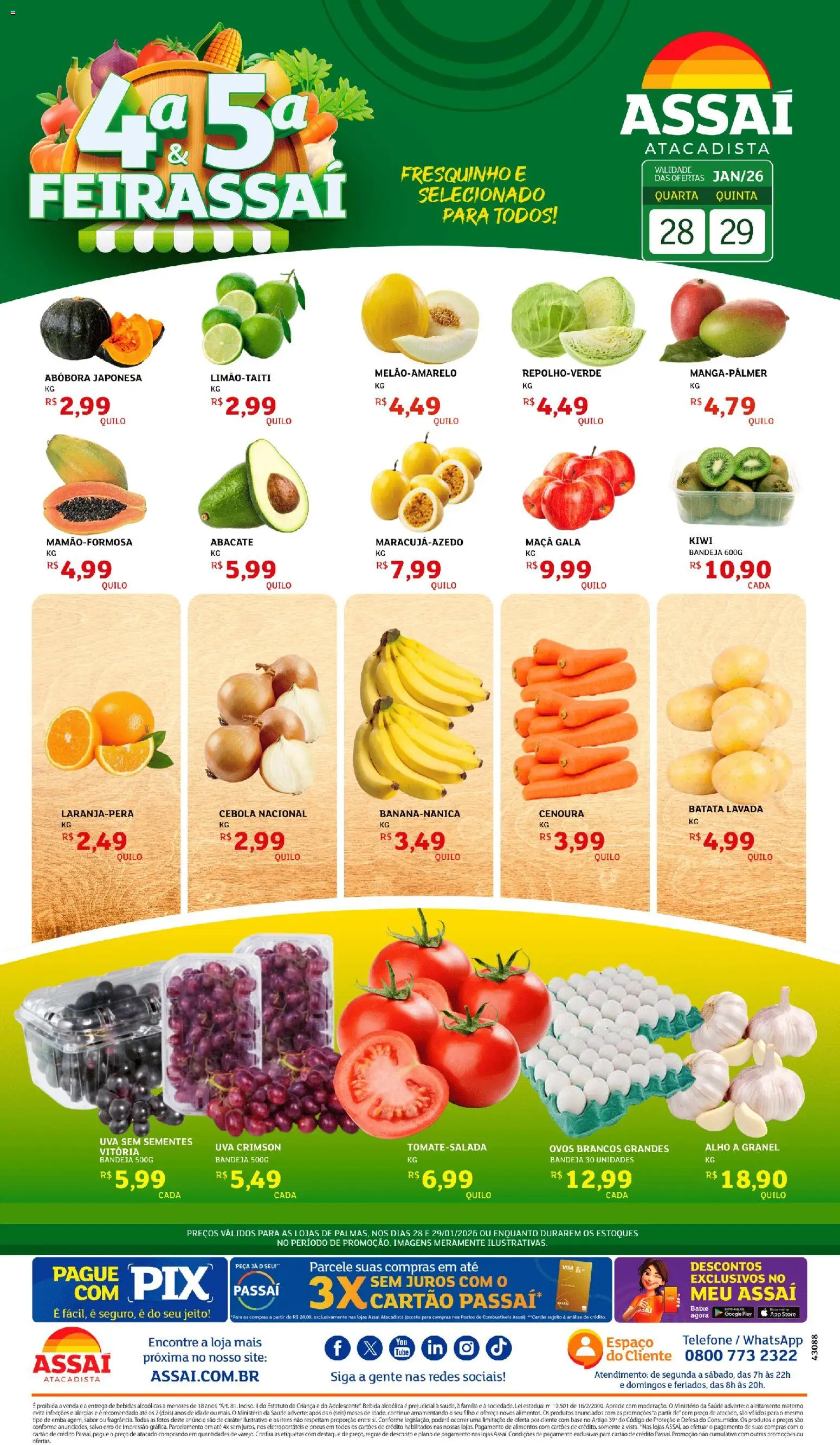 Pré-Visualização do folheto "Encarte - TO" da loja Assaí Atacadista válido a partir de 28/01/2026