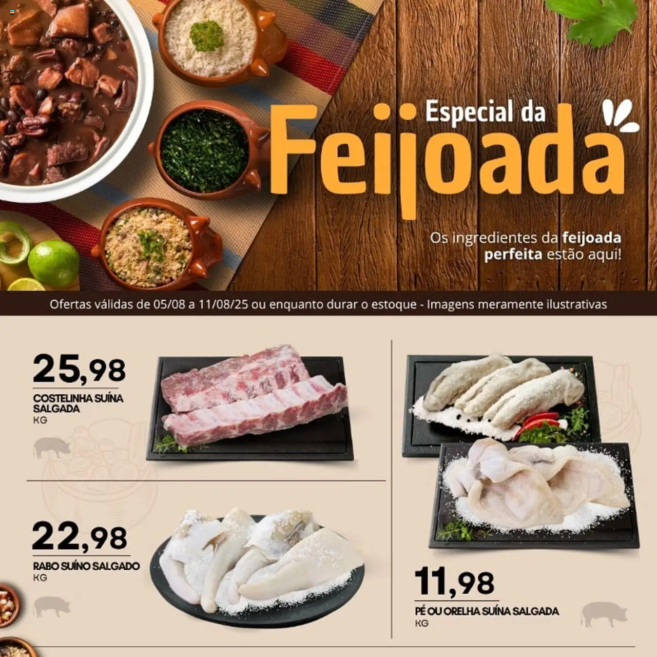 Mercadão Atacadista folheto "Ofertas Feijoada" válido a partir de 05/08/2025 - número de página 1