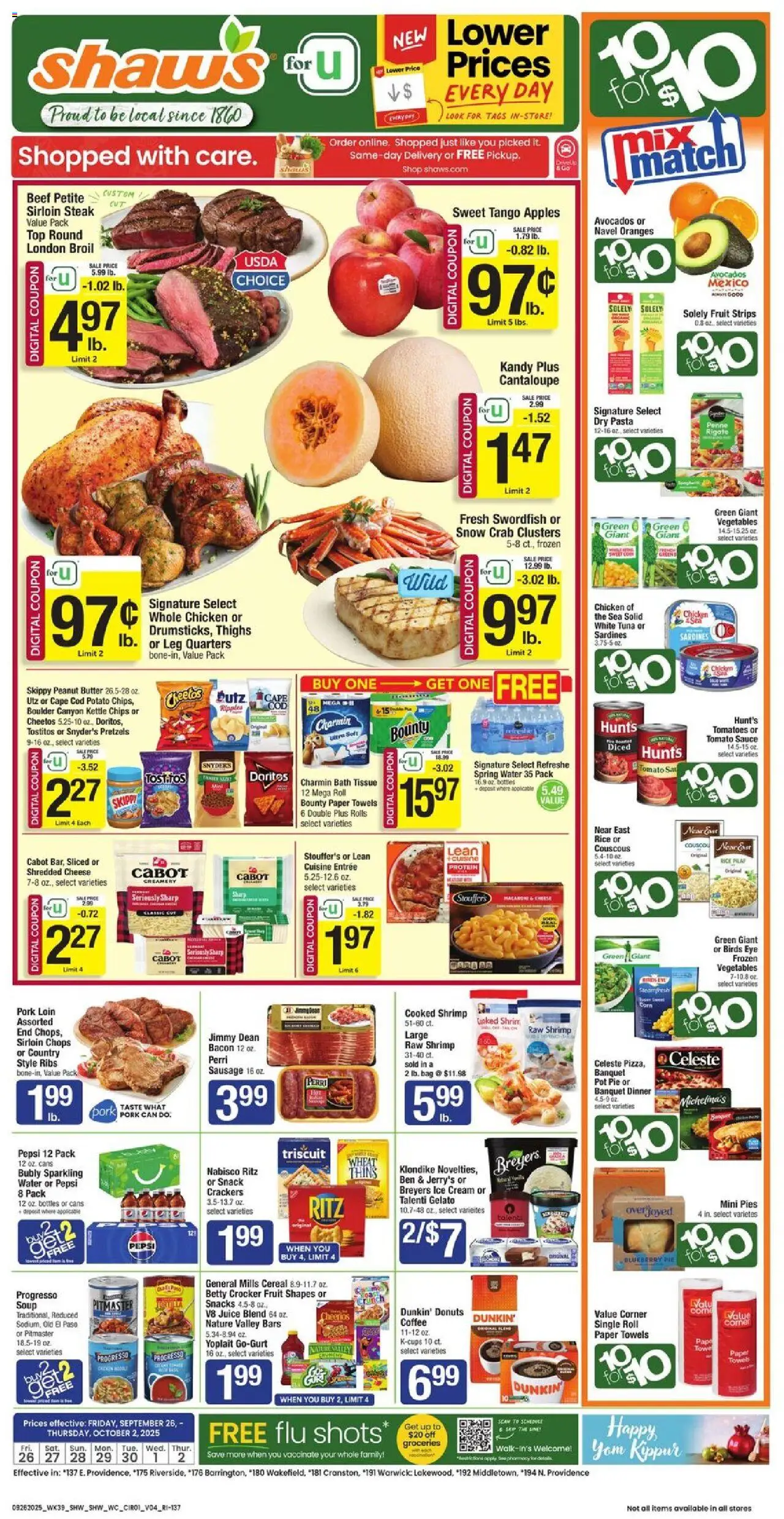 Shaw's Weekly Ad - RI from 09/26/2025 - Flyer - Page number 1