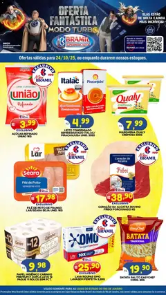 Pré-Visualização do folheto "Ofertas do Dia" da loja Bramil Supermercados válido a partir de 24/10/2025