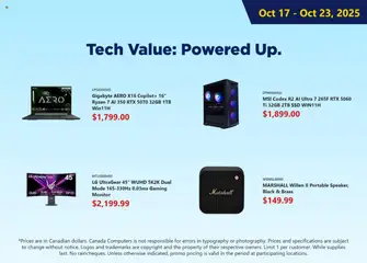 Preview of leaflet Weekly flyer from shop Canada Computers is valid from Oct 17, 2025