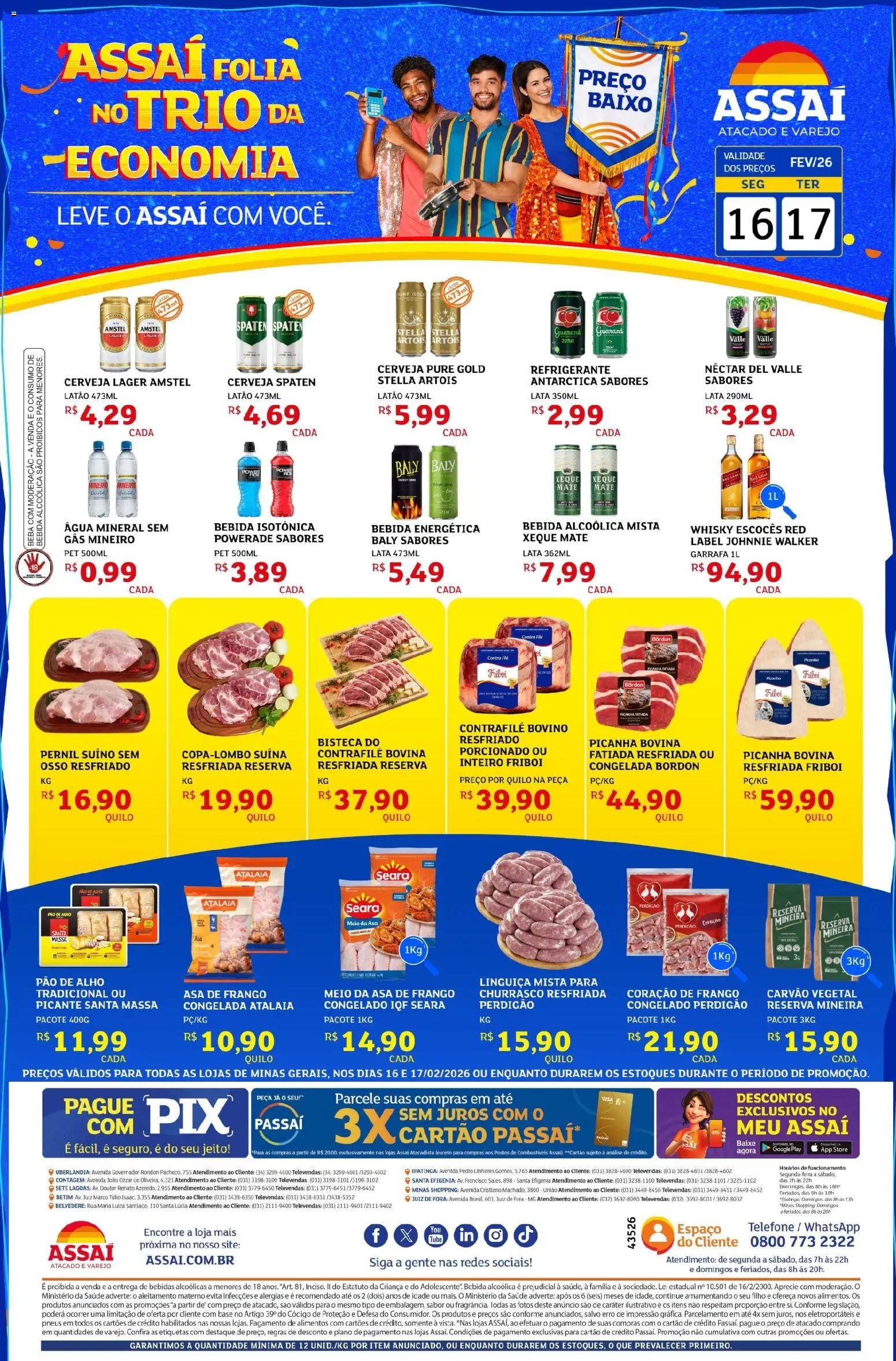 Pré-Visualização do folheto "Encarte - MG" da loja Assaí Atacadista válido a partir de 16/02/2026