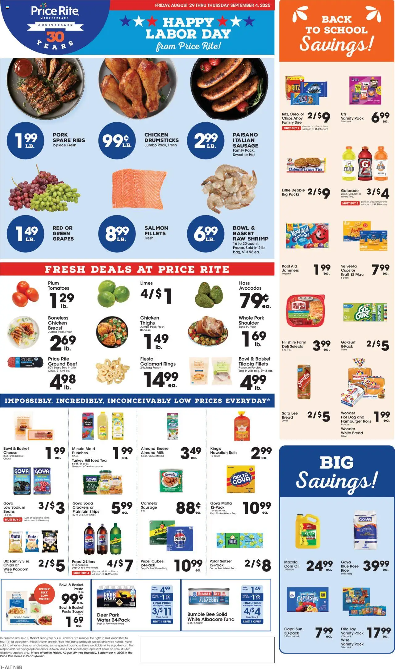 Price Rite Weekly Ad from 08/29/2025 - Flyer - Page number 1