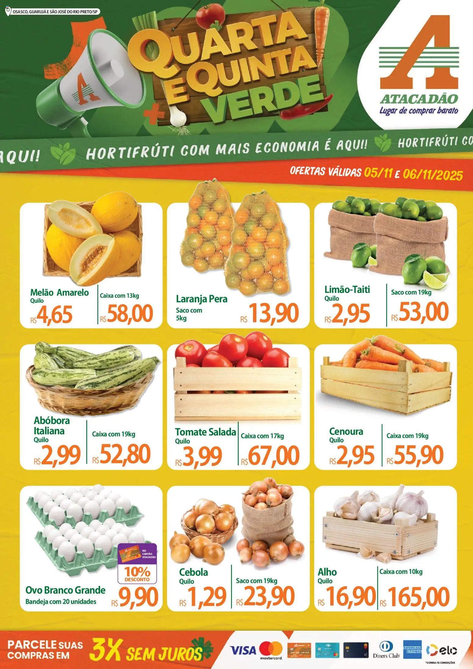 Pré-Visualização do folheto "Ofertas - SP" da loja Atacadão válido a partir de 05/11/2025