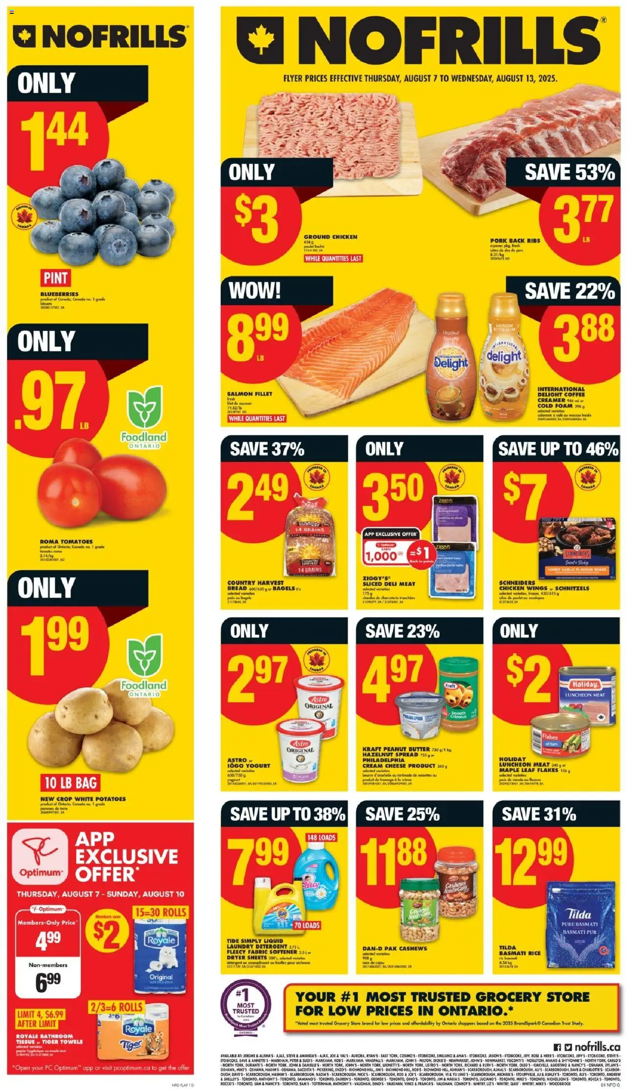 No Frills flyer valid from Aug 07, 2025 - page number 1