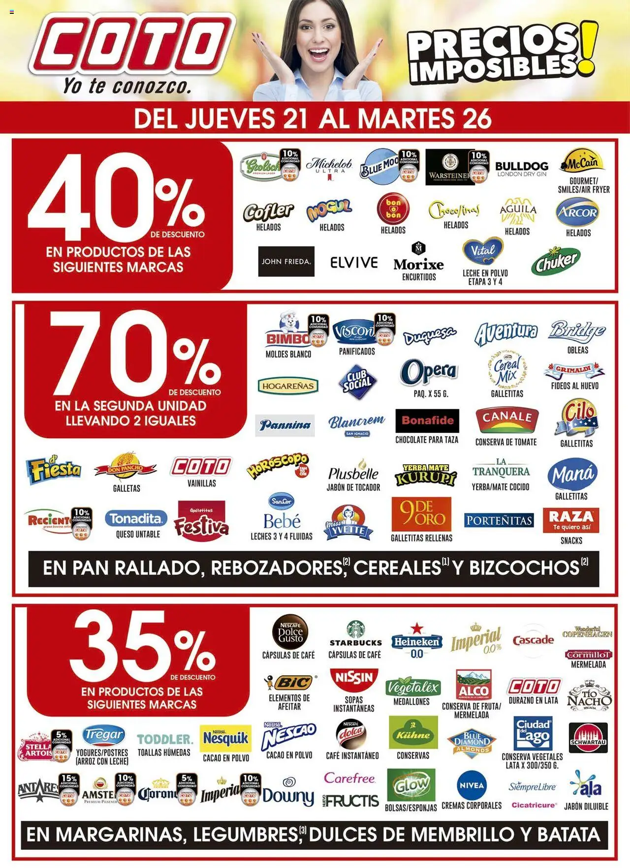Coto Promos del 21/08/2025 >> Catálogo - Café, Chocolate, Té, Durazno, Bizcochos, Leche en polvo, Conservas, Café instantáneo