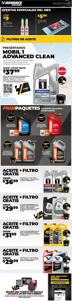 Ad Preview of Advance Auto Parts Weekly Ad - Spanish from 11/27/2025