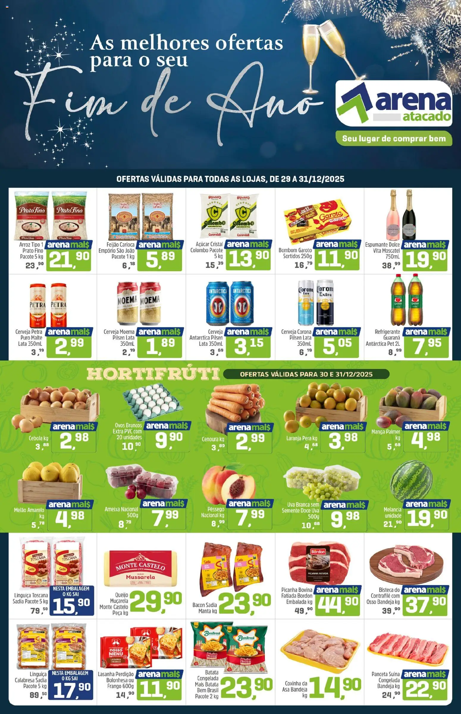 Pré-Visualização do folheto "Ofertas da semana" da loja Arena Atacado válido a partir de 29/12/2025