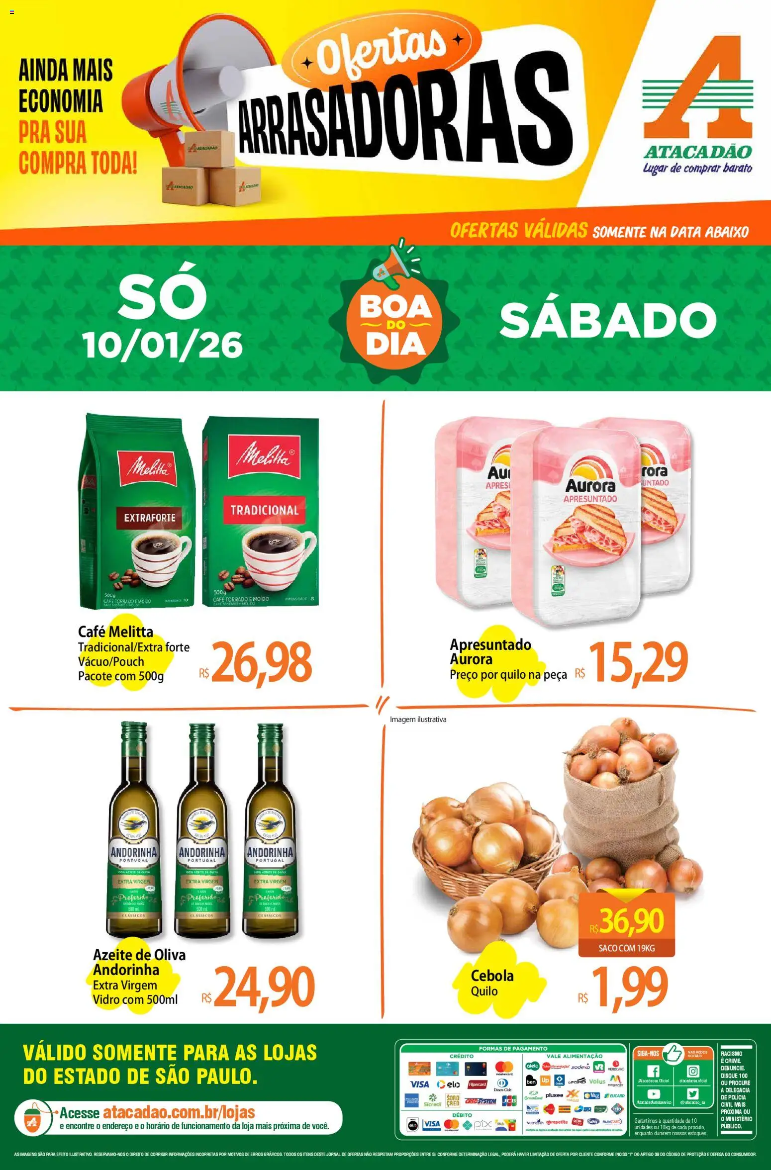 Pré-Visualização do folheto "Ofertas - SP" da loja Atacadão válido a partir de 10/01/2026