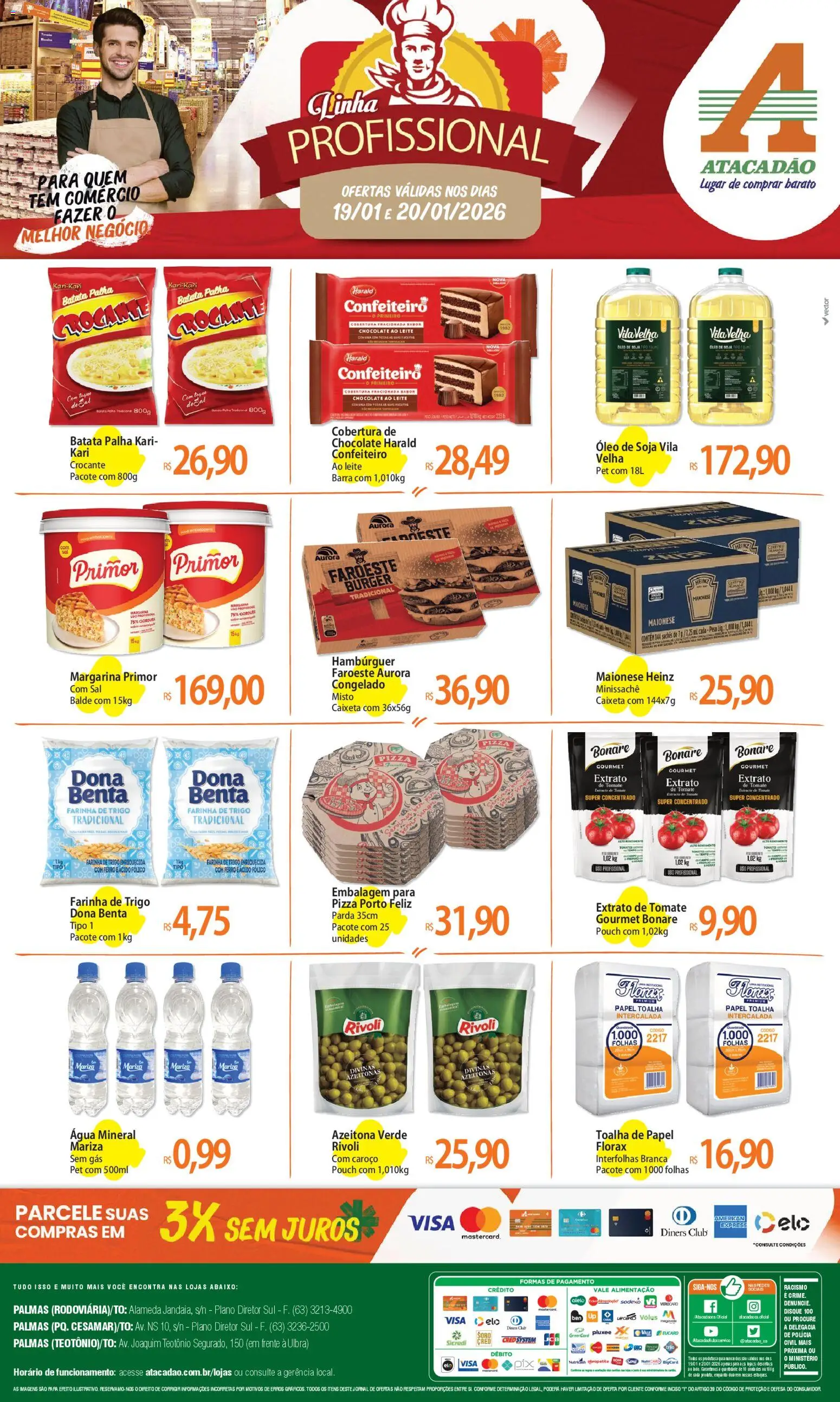 Pré-Visualização do folheto "Ofertas - TO" da loja Atacadão válido a partir de 19/01/2026