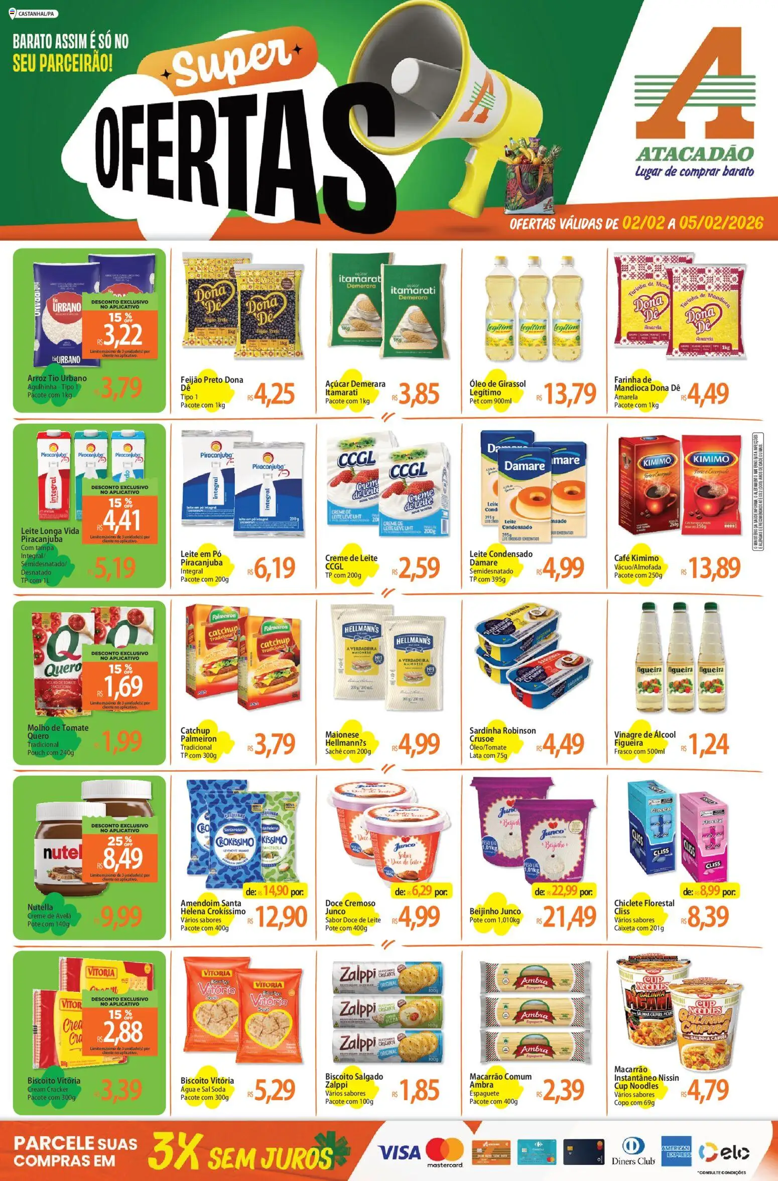 Pré-Visualização do folheto "Ofertas - PA" da loja Atacadão válido a partir de 02/02/2026