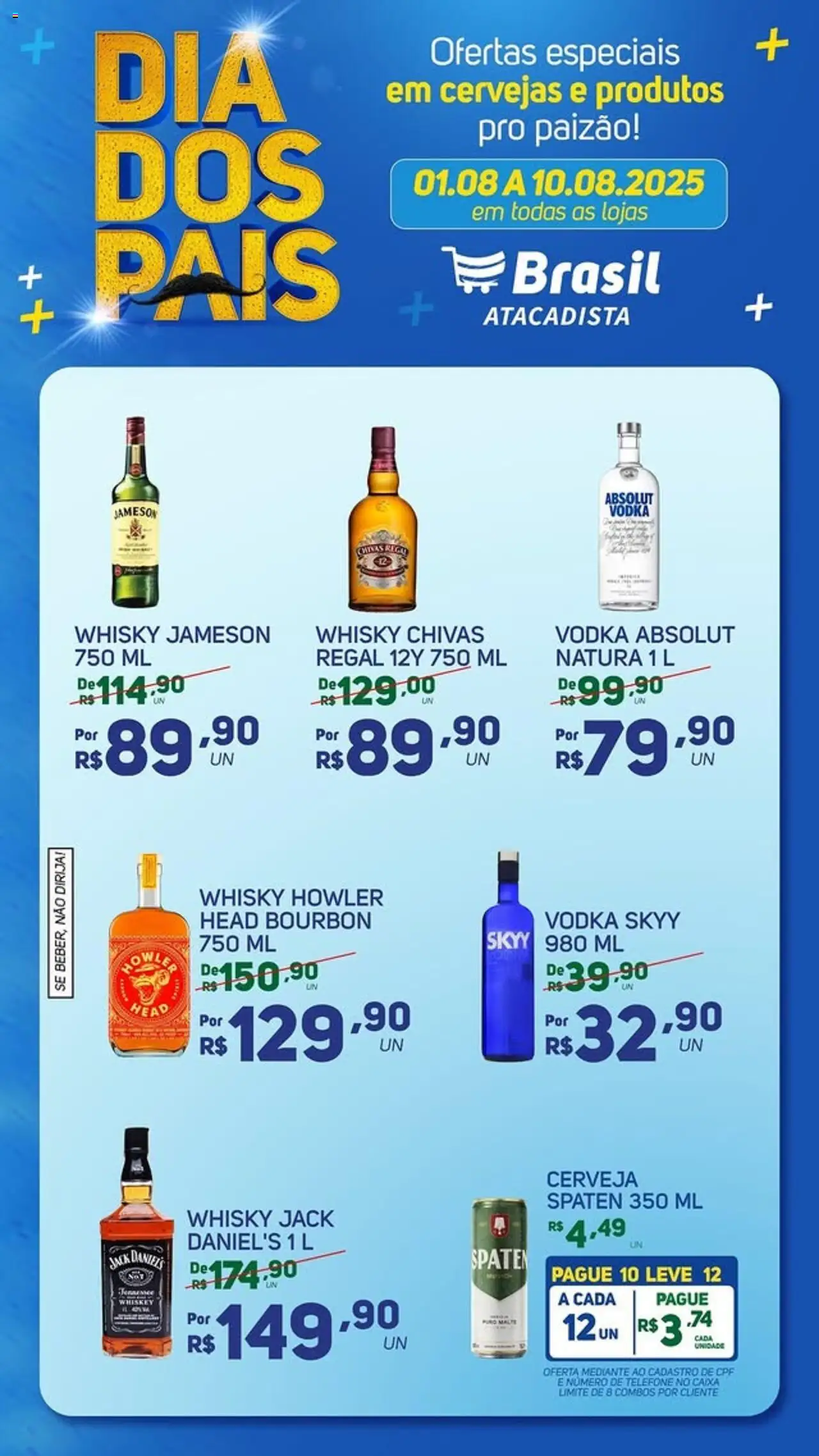 Brasil Atacadista folheto "Ofertas Dia dos Pais" válido a partir de 01/08/2025 - número de página 1