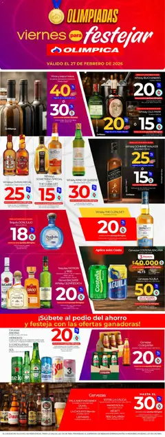 Vista previa del prospecto Viernes para festejar del almacen Olímpica válida del 27/02/2026 al 28/02/2026